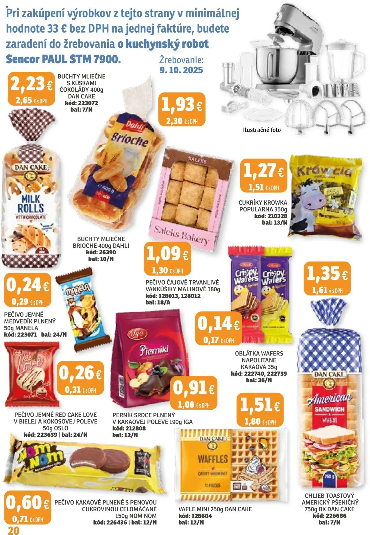 Nové Labaš akcie – leták je platný od 19.09.2025 | Strana: 20 | Produkty: Kuchynský robot, Robot, Cukríky