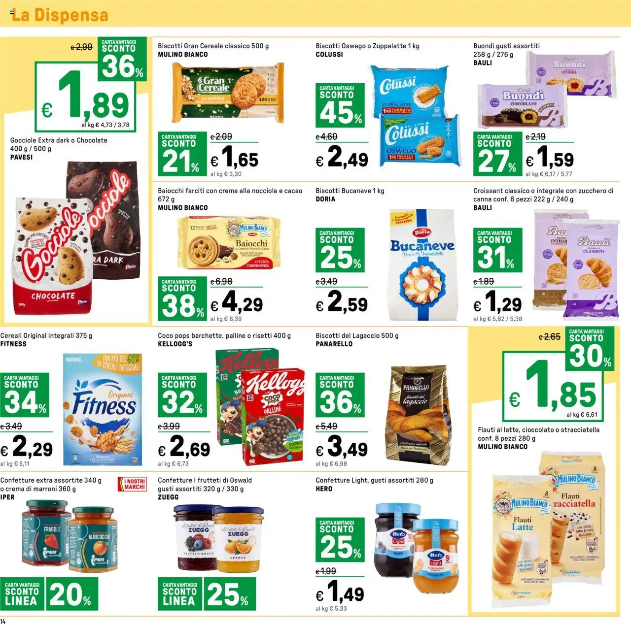 Volantino Iper del 13.06.2025 | Pagina: 14 | Prodotti: Crema, Cereali, Cacao, Stracciatella