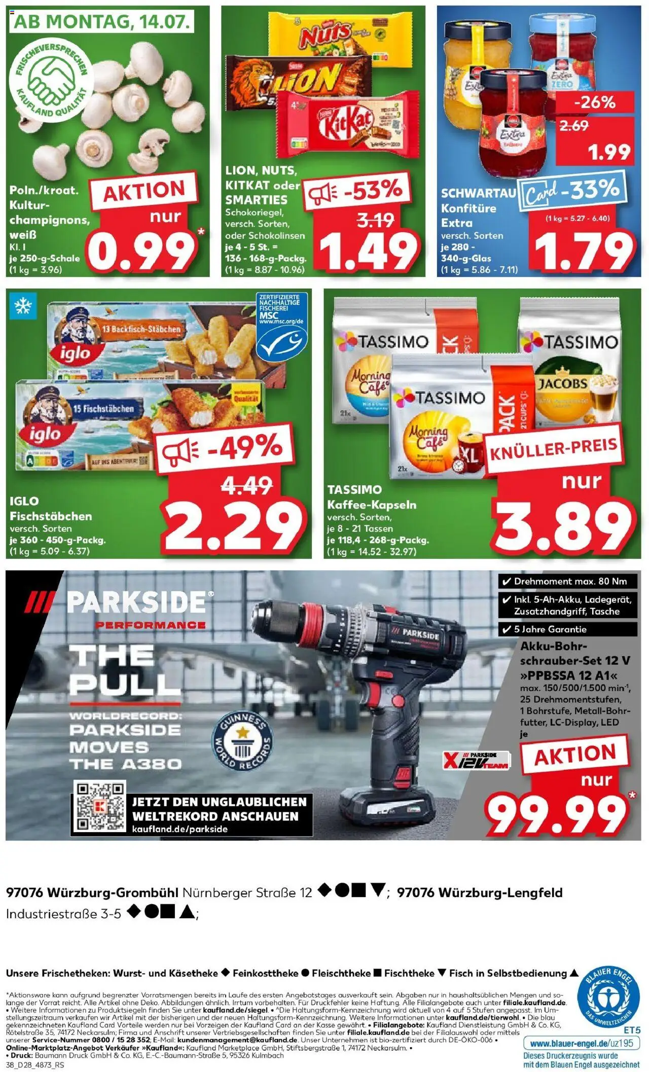 Kaufland prospekt Würzburg	 - gültig ab dem 13.07.2025 | Seite: 5 | Produkte: Iglo, Fisch, Fischstabchen, Tassimo