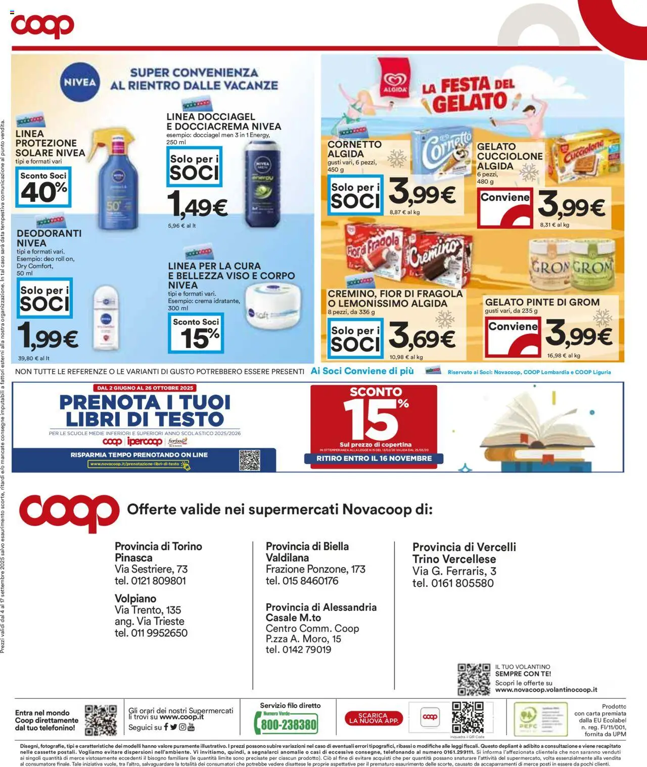 Volantino COOP del 04.09.2025 | Pagina: 25 | Prodotti: Crema, Tè, Cornetto, Data