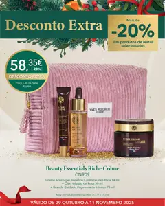 Pré-visualização Yves Rocher - Desconto extra natal válido de 29.10.2025 | Página: 9 | Produtos: Bolsa, Óleo, Creme