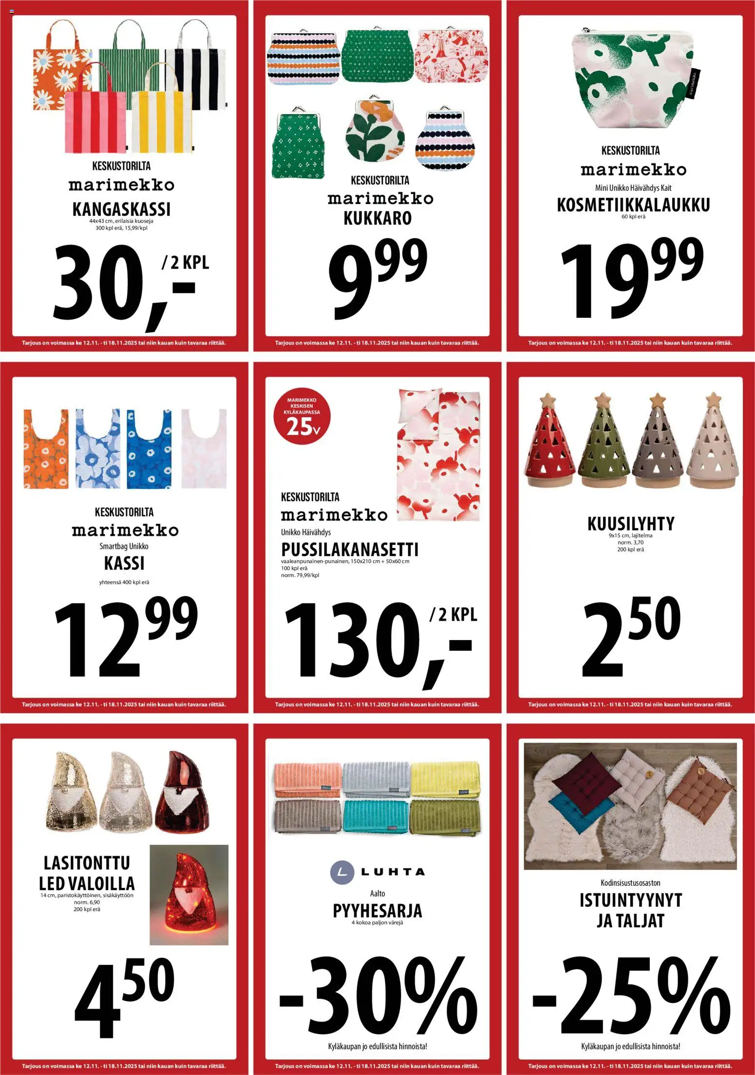 Tuuri tarjoukset – voimassa 12.11.2025 alkaen | Sivu: 11 | Tuotteet: Pussilakanasetti, Kukkaro