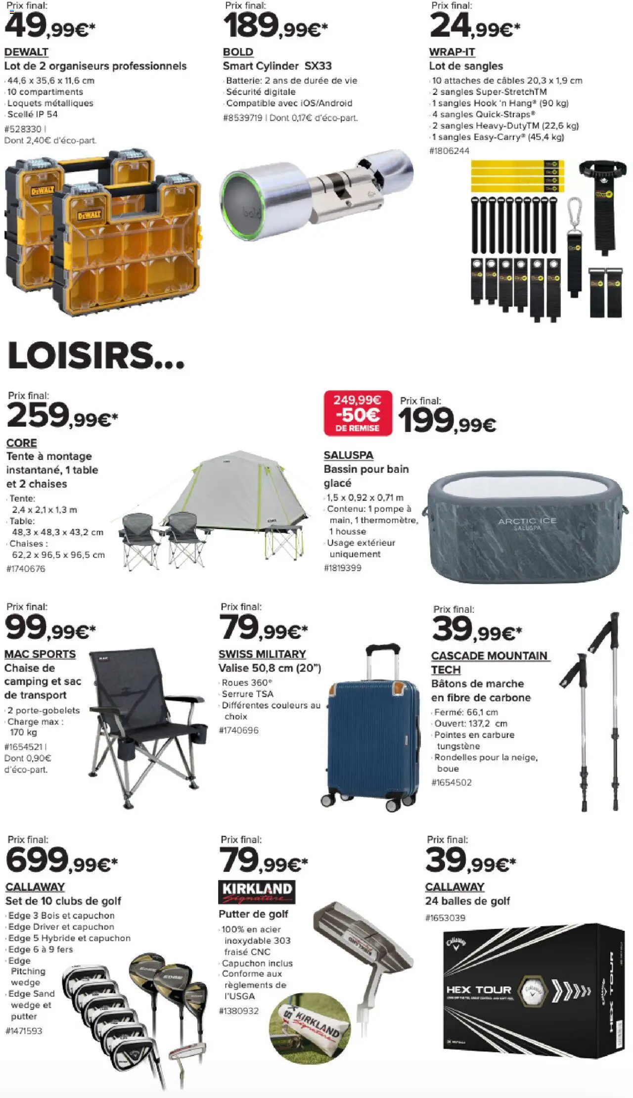  | Page: 3 | Produits: Sac, Balles de Golf, Chaise, Chaise de camping