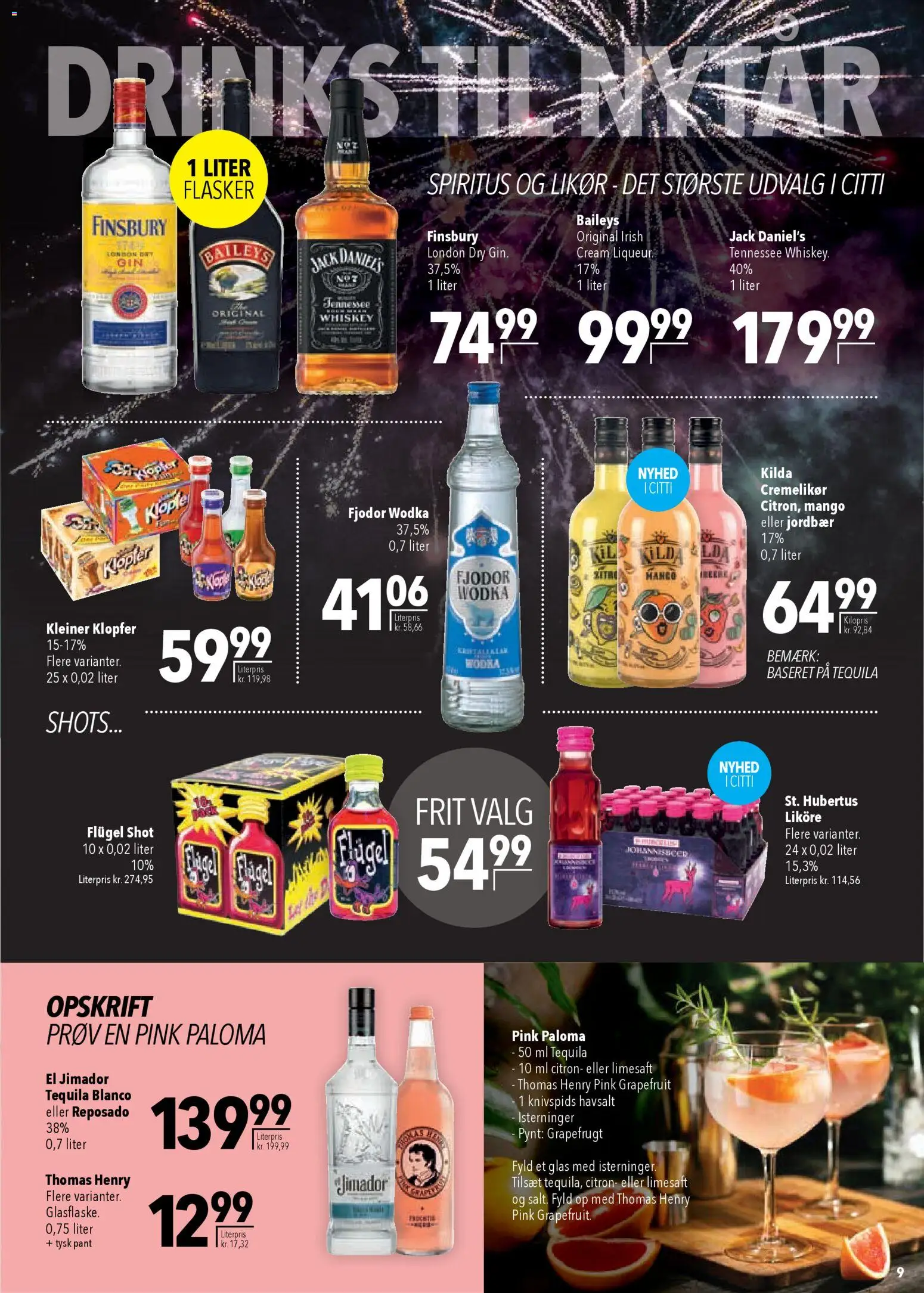 CITTI Markt Dänemark-Werbung – gültig ab 17.12.2025 | Seite: 9 | Produkte: Likör, Jack Daniel's, Tequila, Whiskey