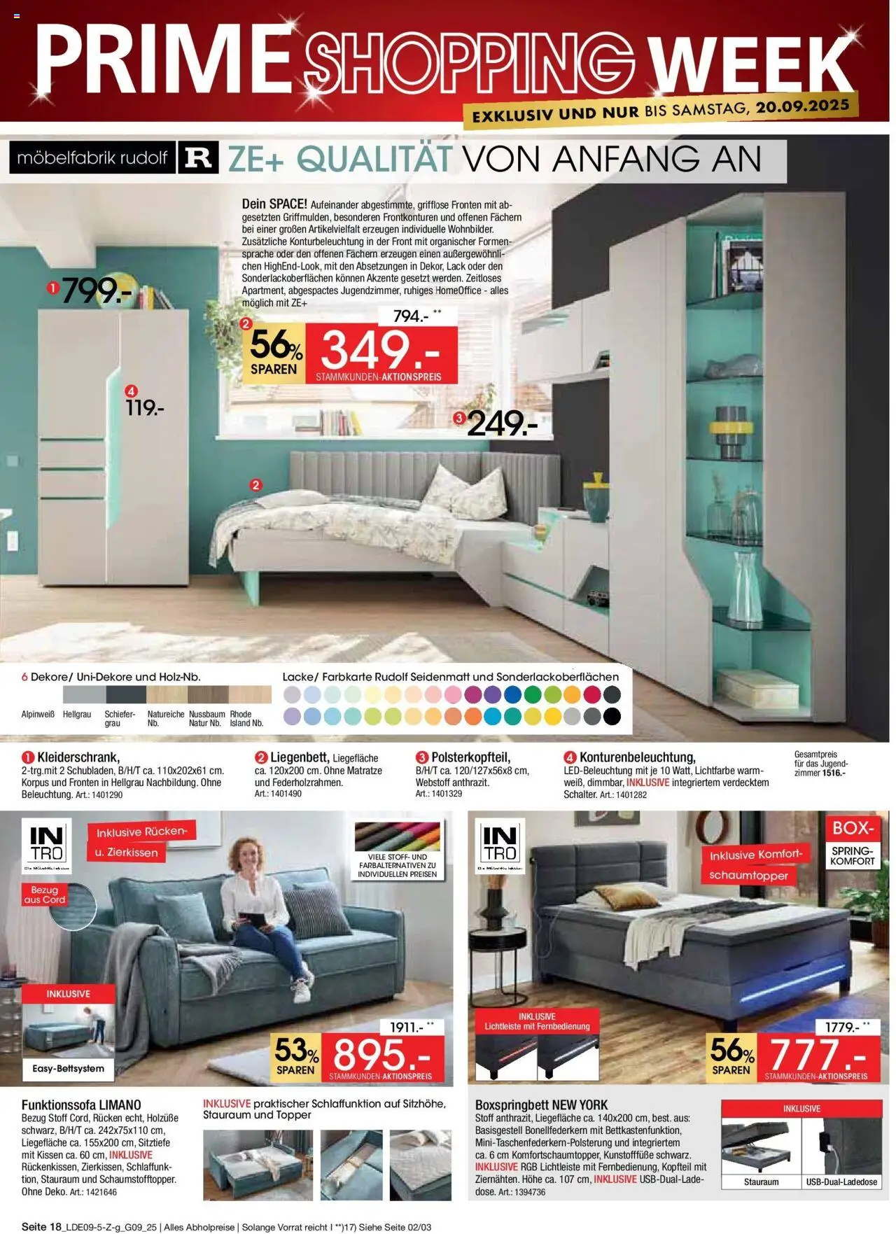 Zurbrüggen - Zurbrüggen: Prime Shopping week – gültig ab 12.09.2025 | Seite: 18 | Produkte: Matratze, Kissen, Boxspringbett, Topper