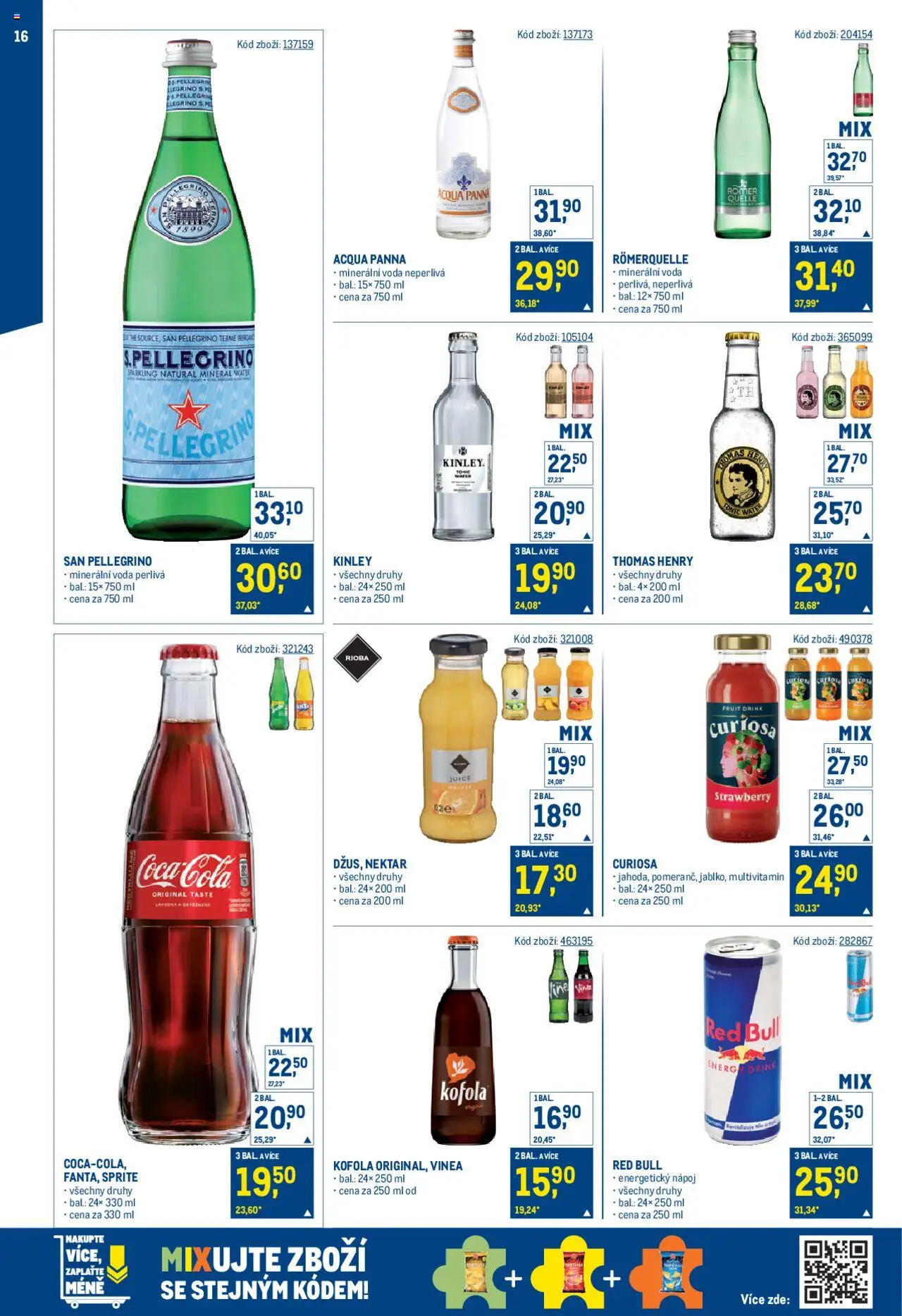 Makro leták - Bar od 08.10.2025 | Strana: 16 | Produkty: Voda, Energetický nápoj, Kofola, Sprite