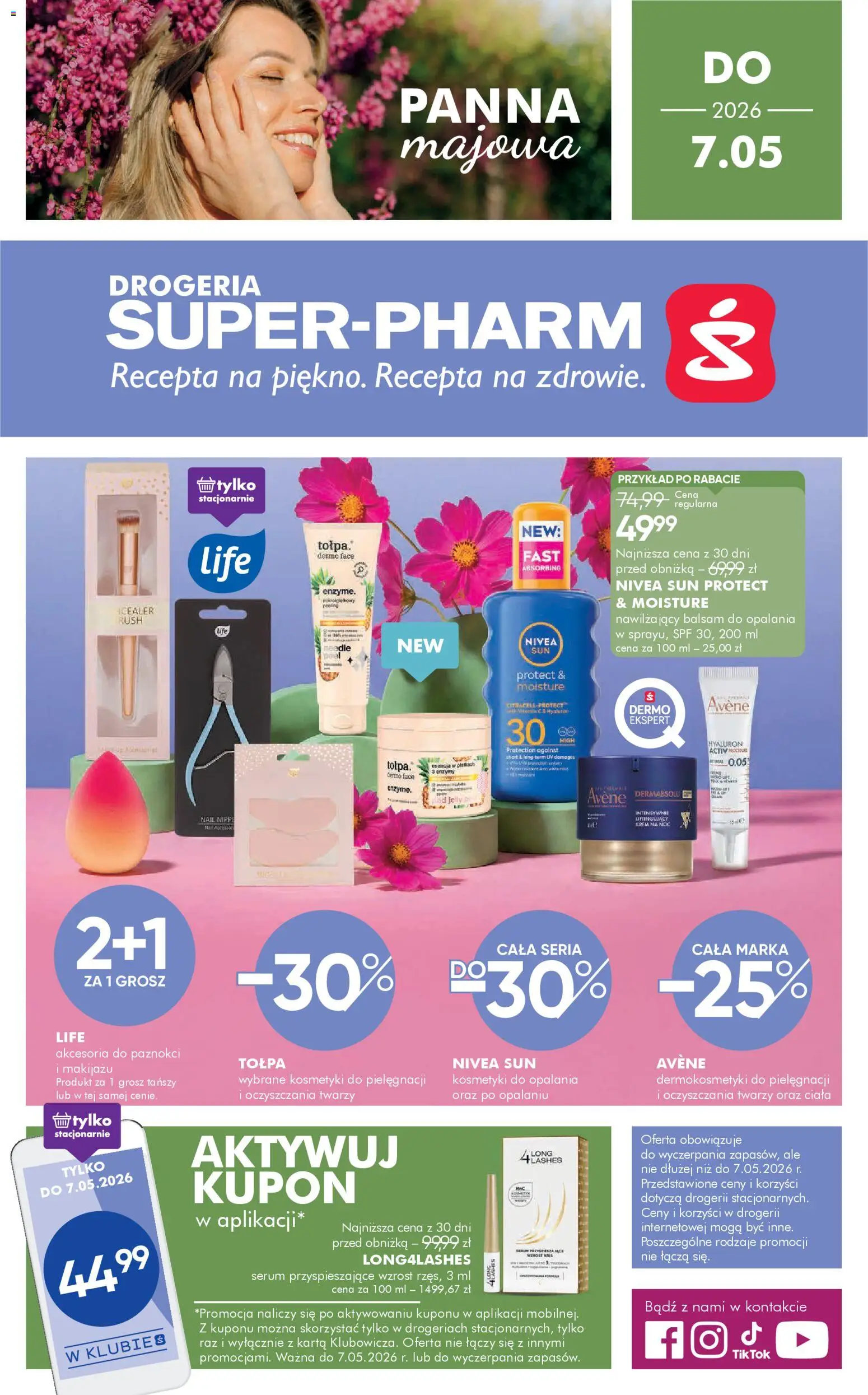 Super-pharm gazetka od 24.04.2026 | Strona: 1 | Produkty: Karta, Drogeria, Kosmetyki, Krem