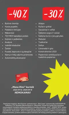 Rimi akcijos nuo 16.09.2025 | Puslapis: 3 | Prekių: Riešutai, Pupelės, Drabužiai, Sultys