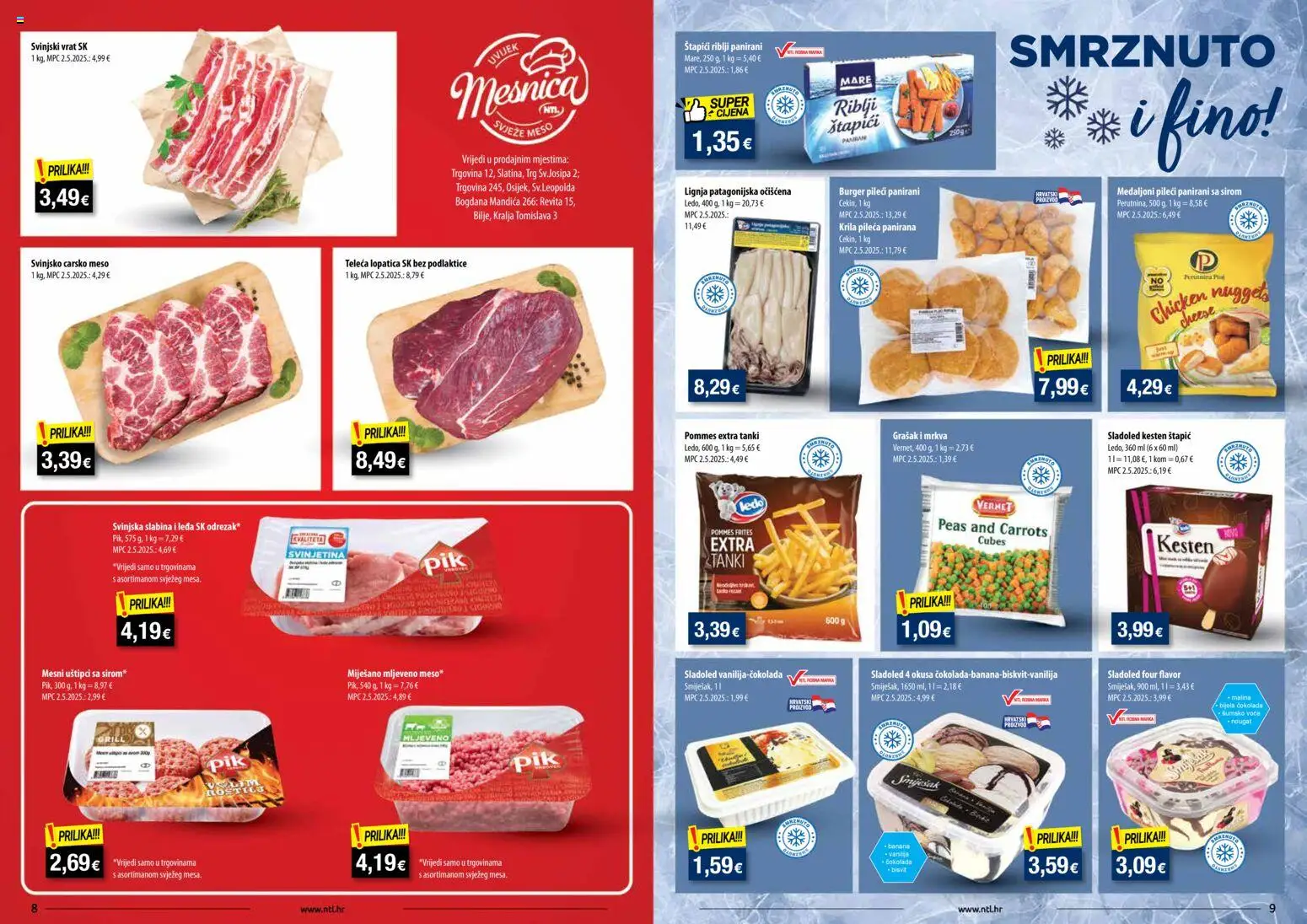 NTL katalog | vrijedi od 05.11.2025 | Stranica: 5 | Proizvodi: Šumsko voće, Carsko meso, Čokolada, Sladoled