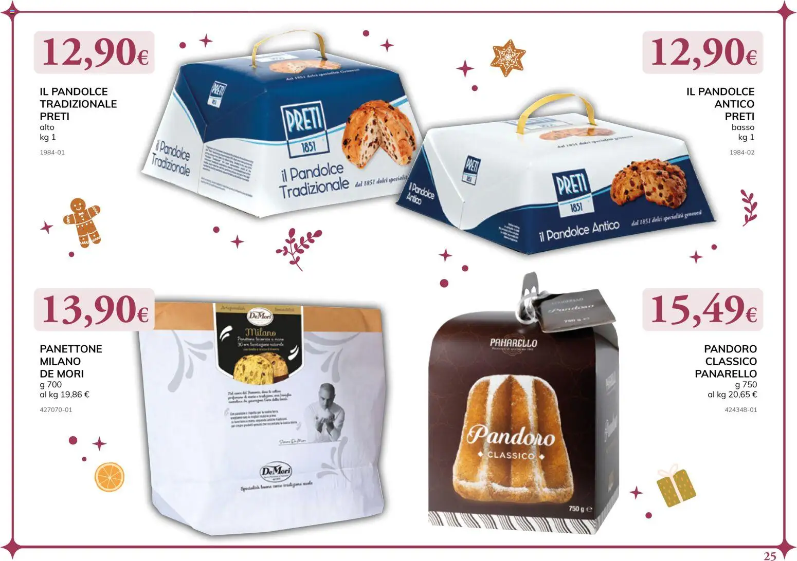 Volantino Basko del 24.11.2025 | Pagina: 25 | Prodotti: Pandoro, Panettone