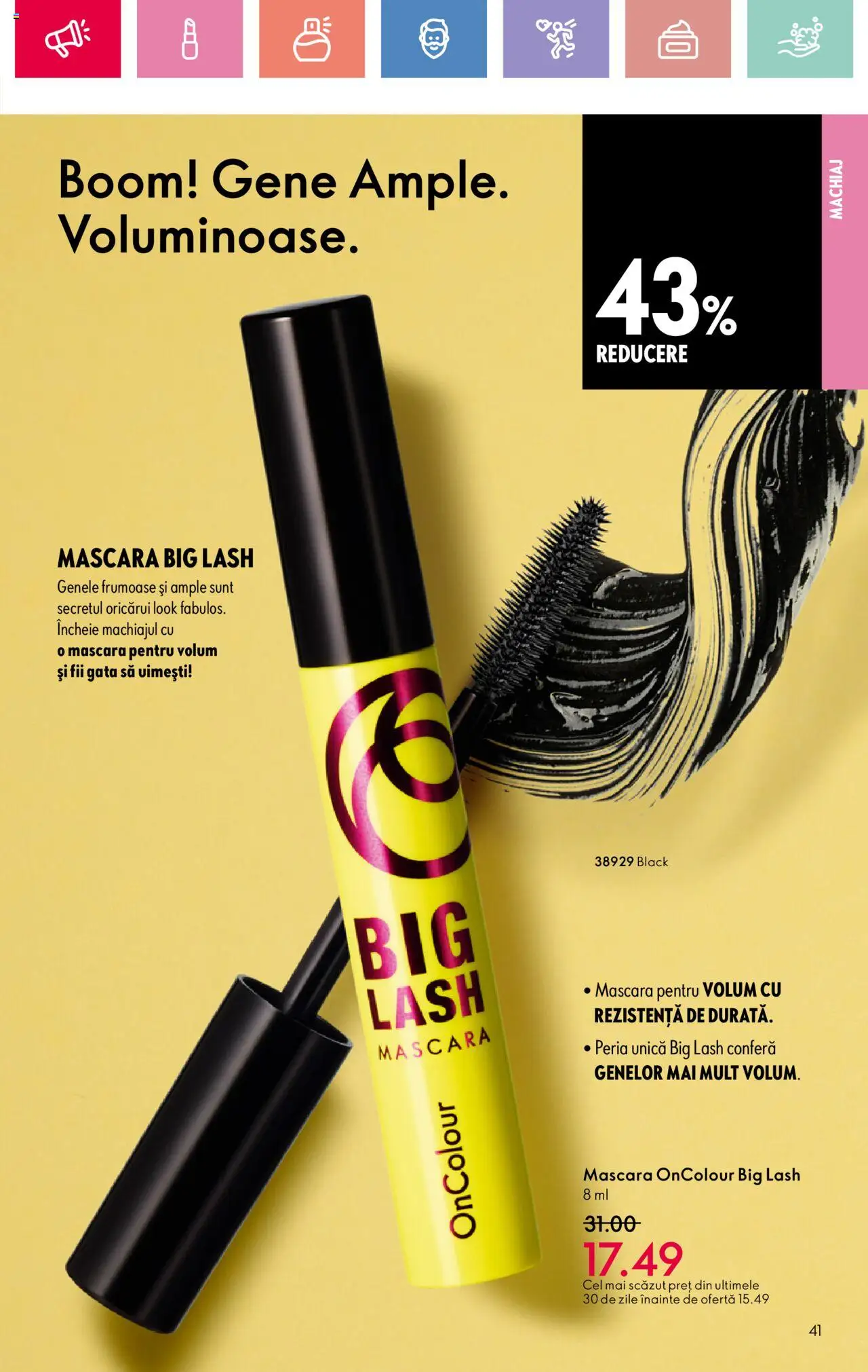 Oriflame catalog 10 2025 – valabil de la 06.07.2025 | Pagină: 41 | Produse: Machiaj, Mascara