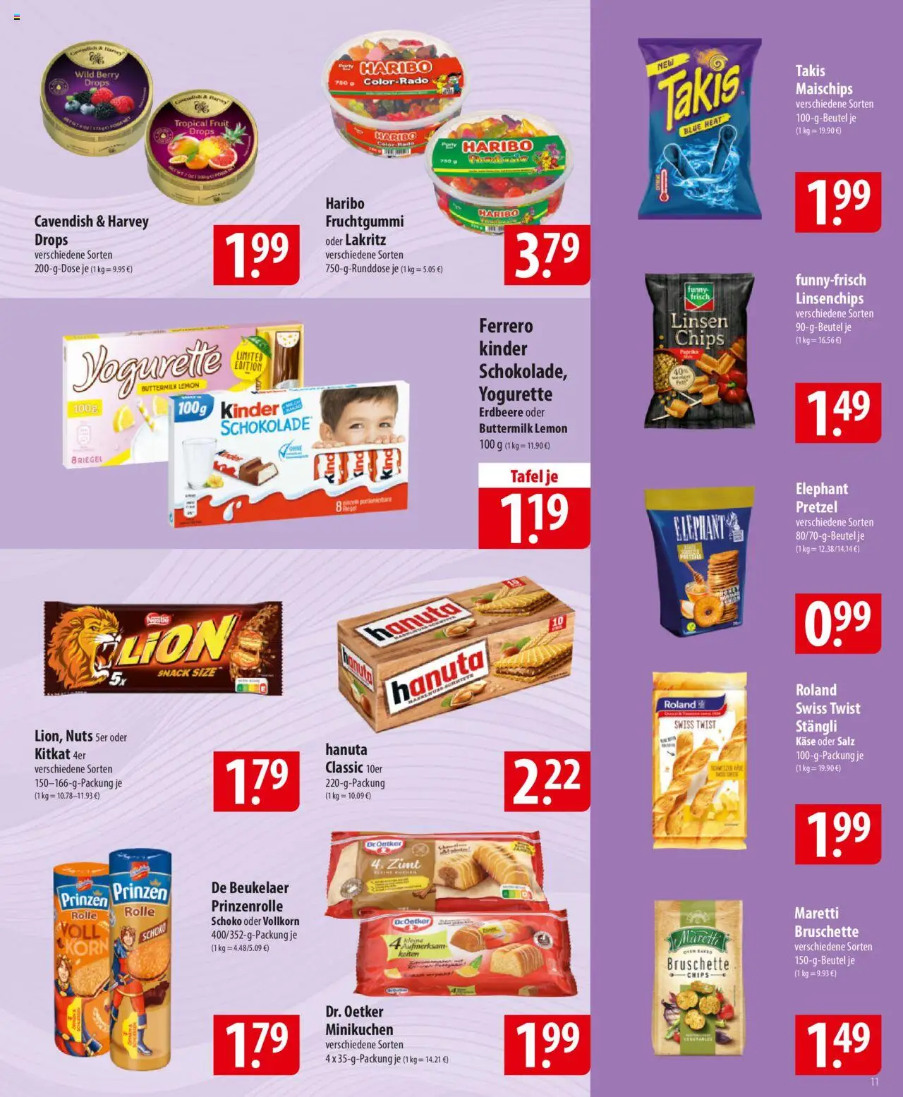 Famila Prospekt 	 - gültig ab dem 23.06.2025 | Seite: 11 | Produkte: Haribo, Käse, Paprika, Salz