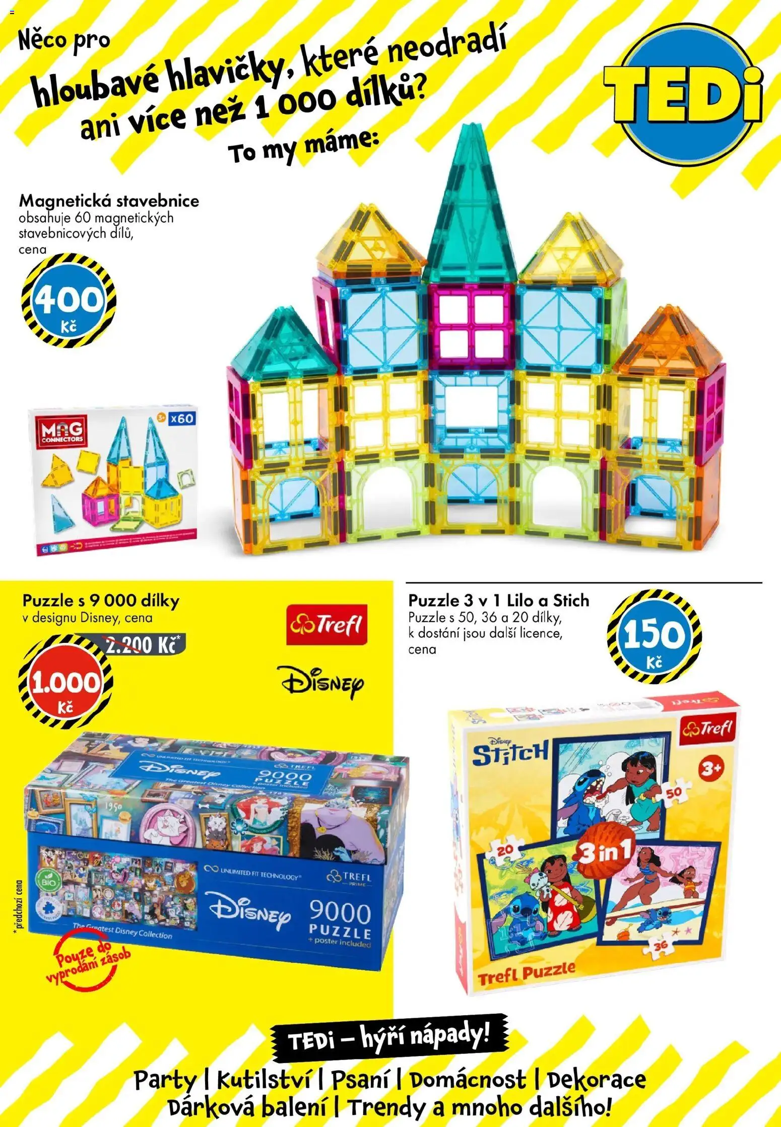 TEDi leták - Praha, Ostrava, Plzeň od 12.12.2025 | Strana: 18 | Produkty: Stavebnice, Magnetická stavebnice, Puzzle, Dekorace