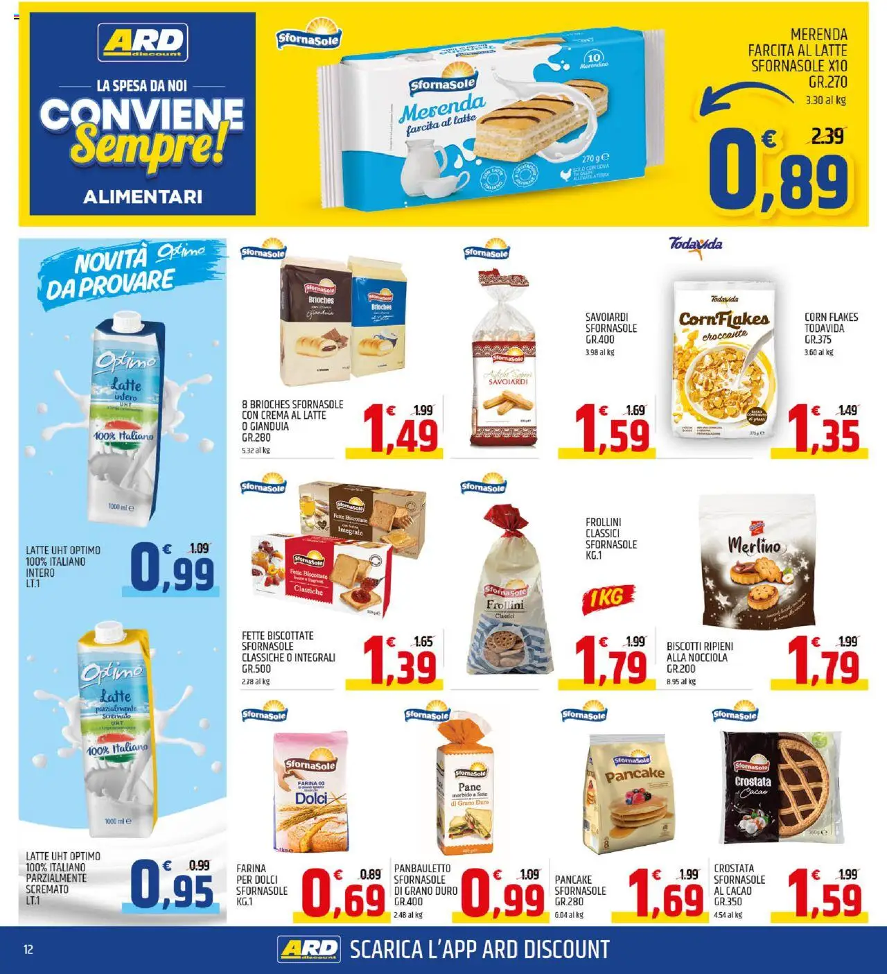 Volantino ARD Discount del 13.10.2025 | Pagina: 12 | Prodotti: Crema, Cacao, Merendine, Frollini