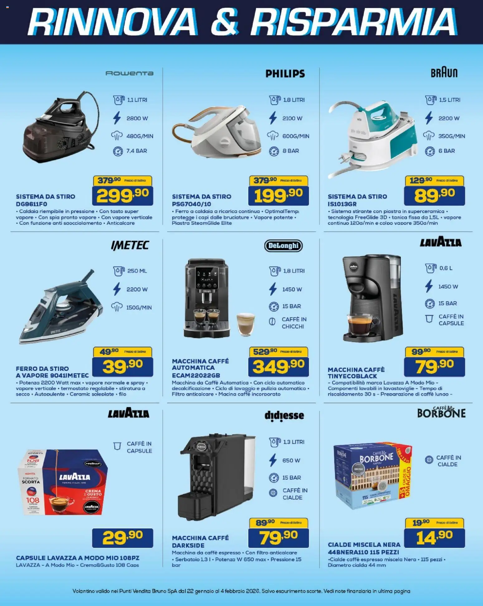 Volantino BRUNO del 22.01.2026 | Pagina: 29 | Prodotti: Caffè, Borsone, Lavazza, Caffè in cialde