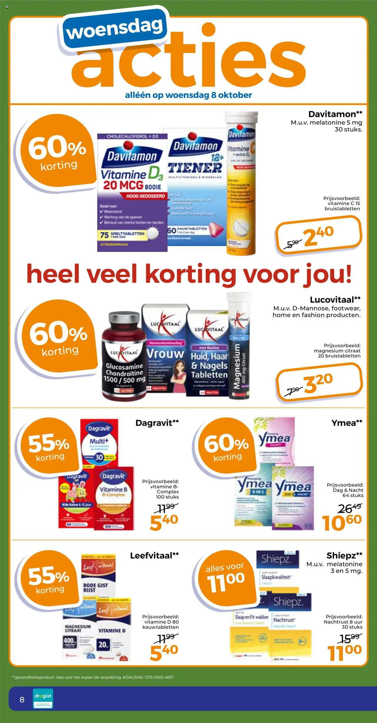 {H1} | Pagina: 8 | Producten: Tablet, Vezeték nélküli telefon, Csirkemell sonka, Vitamine C