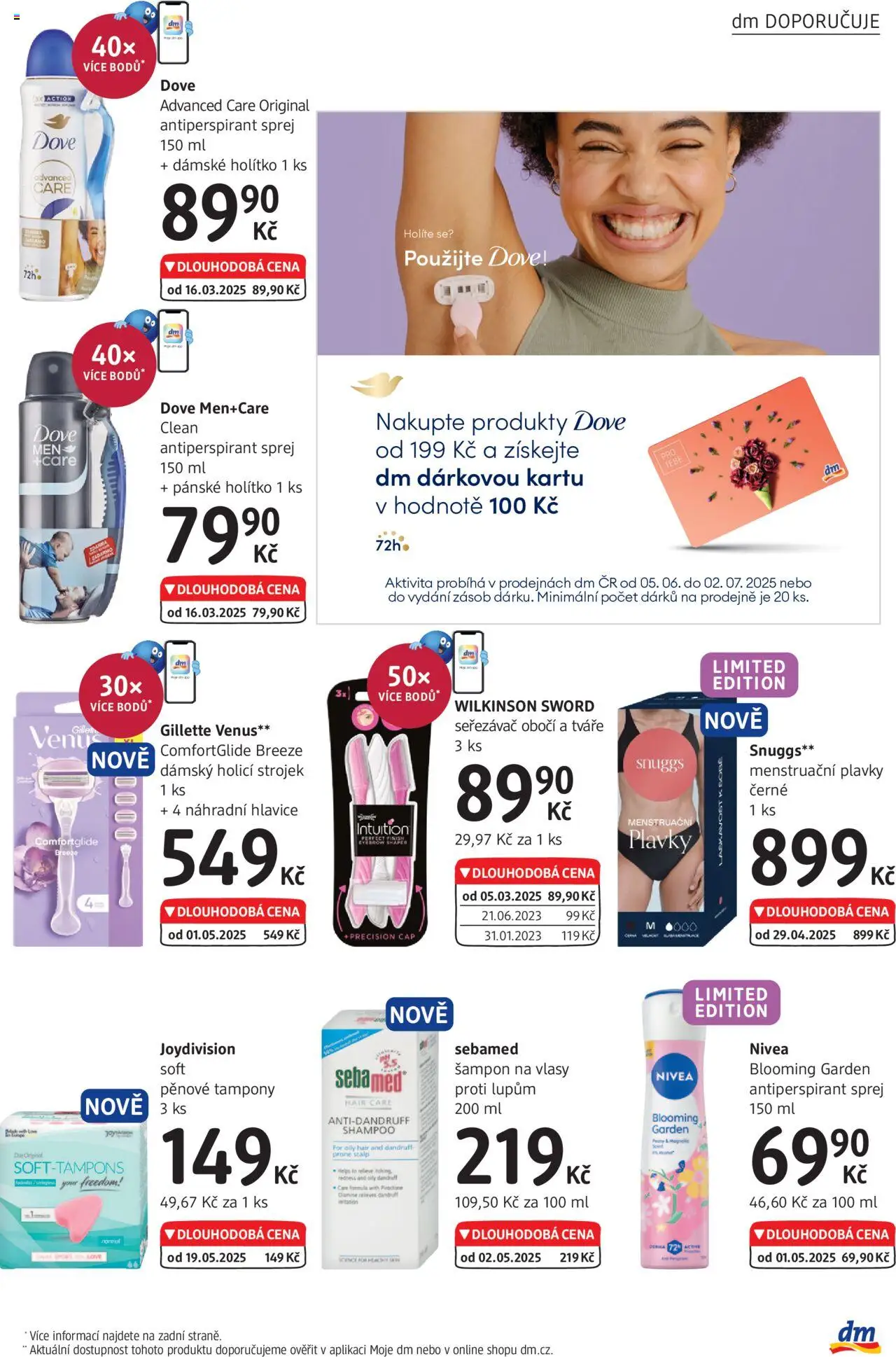 dm drogerie leták od 04.06.2025 | Strana: 15 | Produkty: Antiperspirant, Holicí strojek, Dove, Šampon