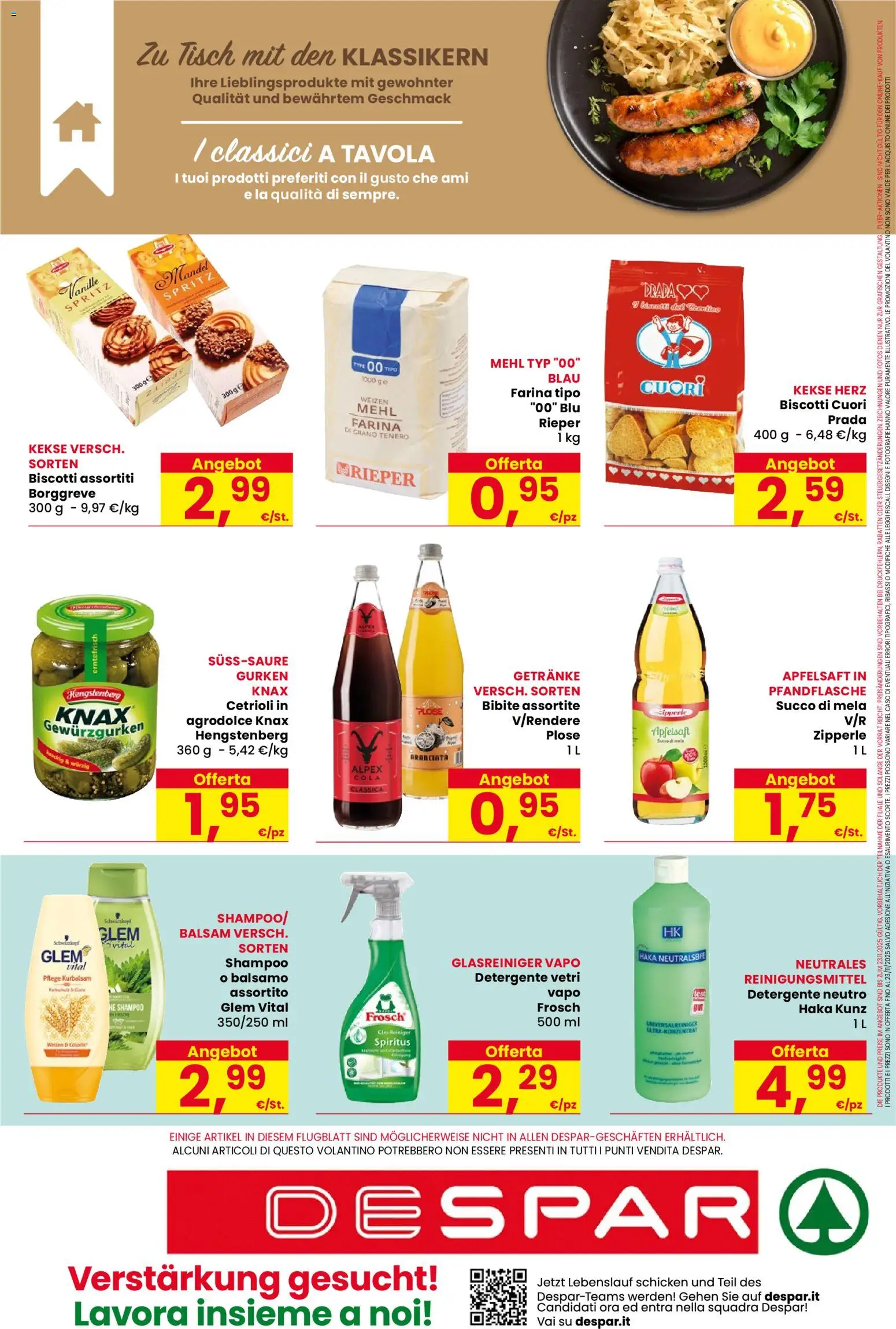 Volantino Despar del 21.04.2026 | Pagina: 16 | Prodotti: Shampoo, Succo, Detergente, Bibite