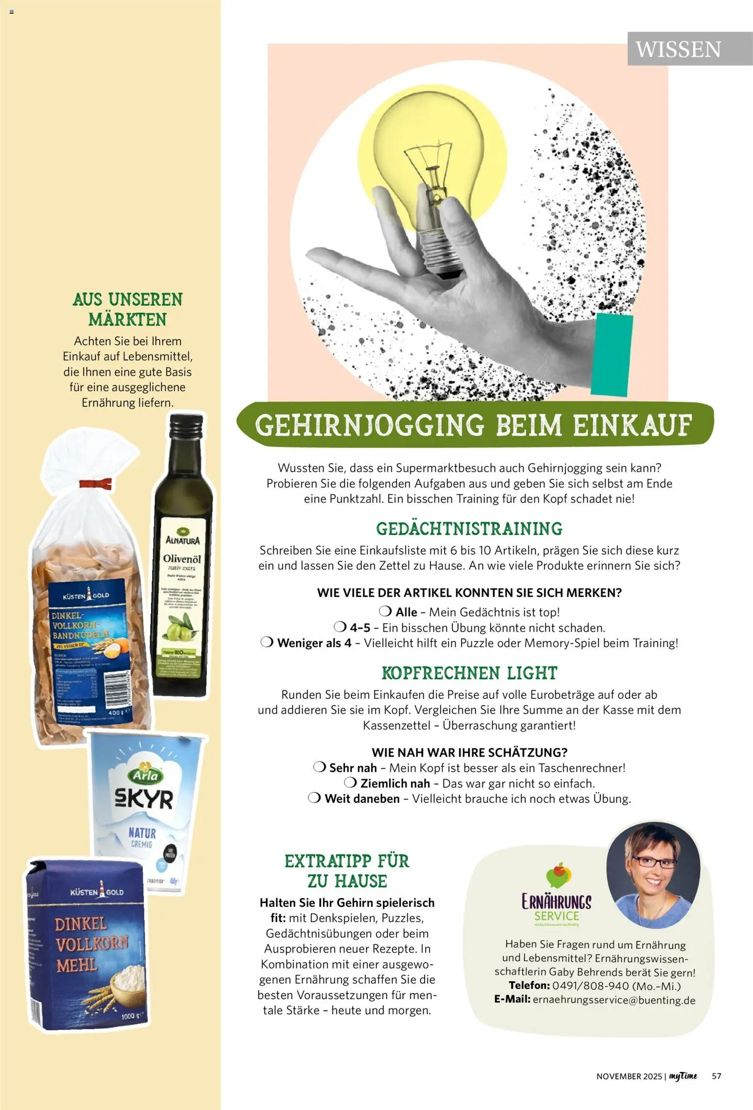 Famila Nordwest  myTime November 2025 – gültig ab 01.11.2025 | Seite: 57 | Produkte: Top, Olivenol, Skyr, Telefon