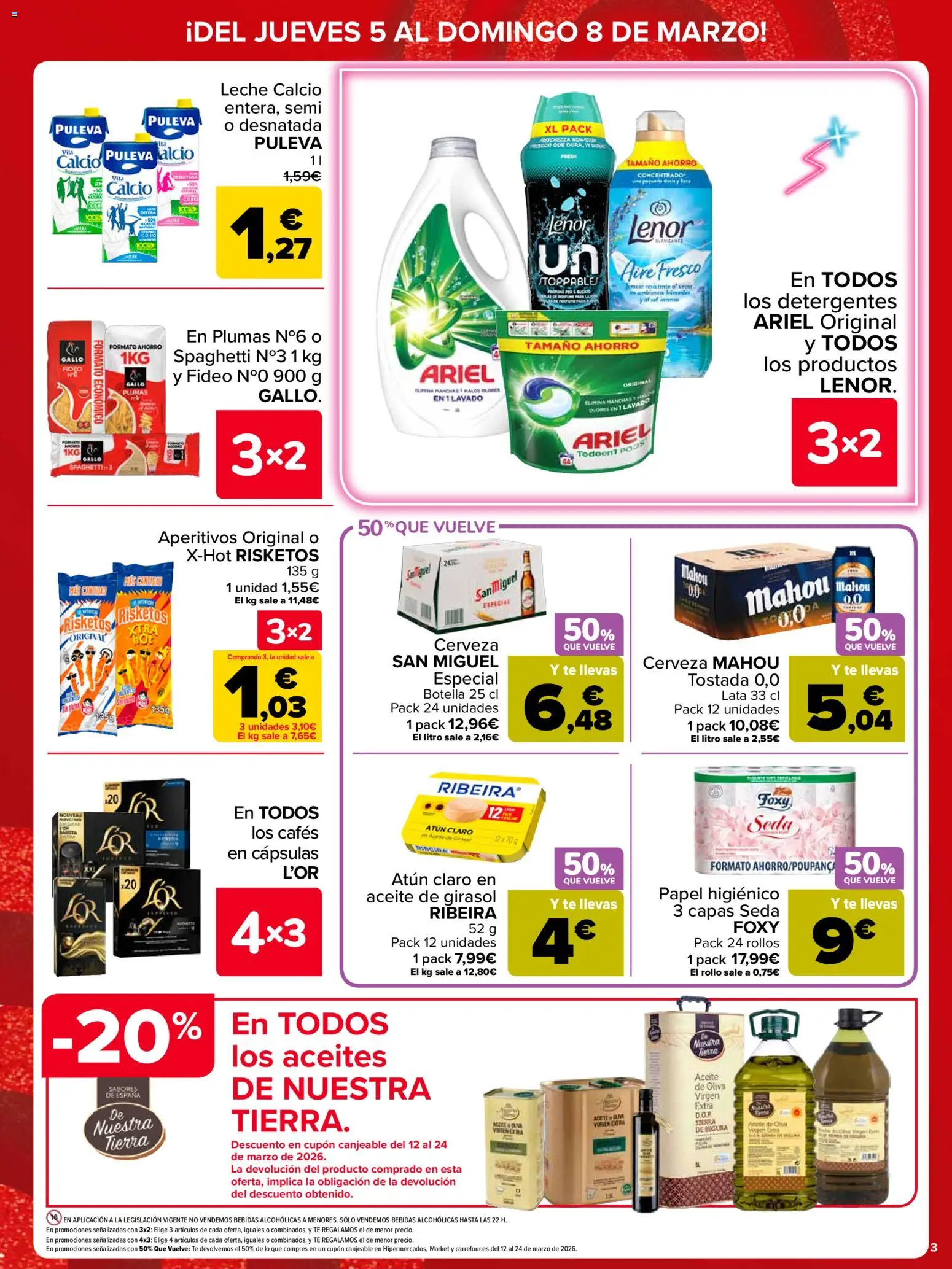 Carrefour Precio Imbatible │ válido desde el 05.03.2026 | Página: 3 | Productos: Leche, Cerveza, Té, Atún claro