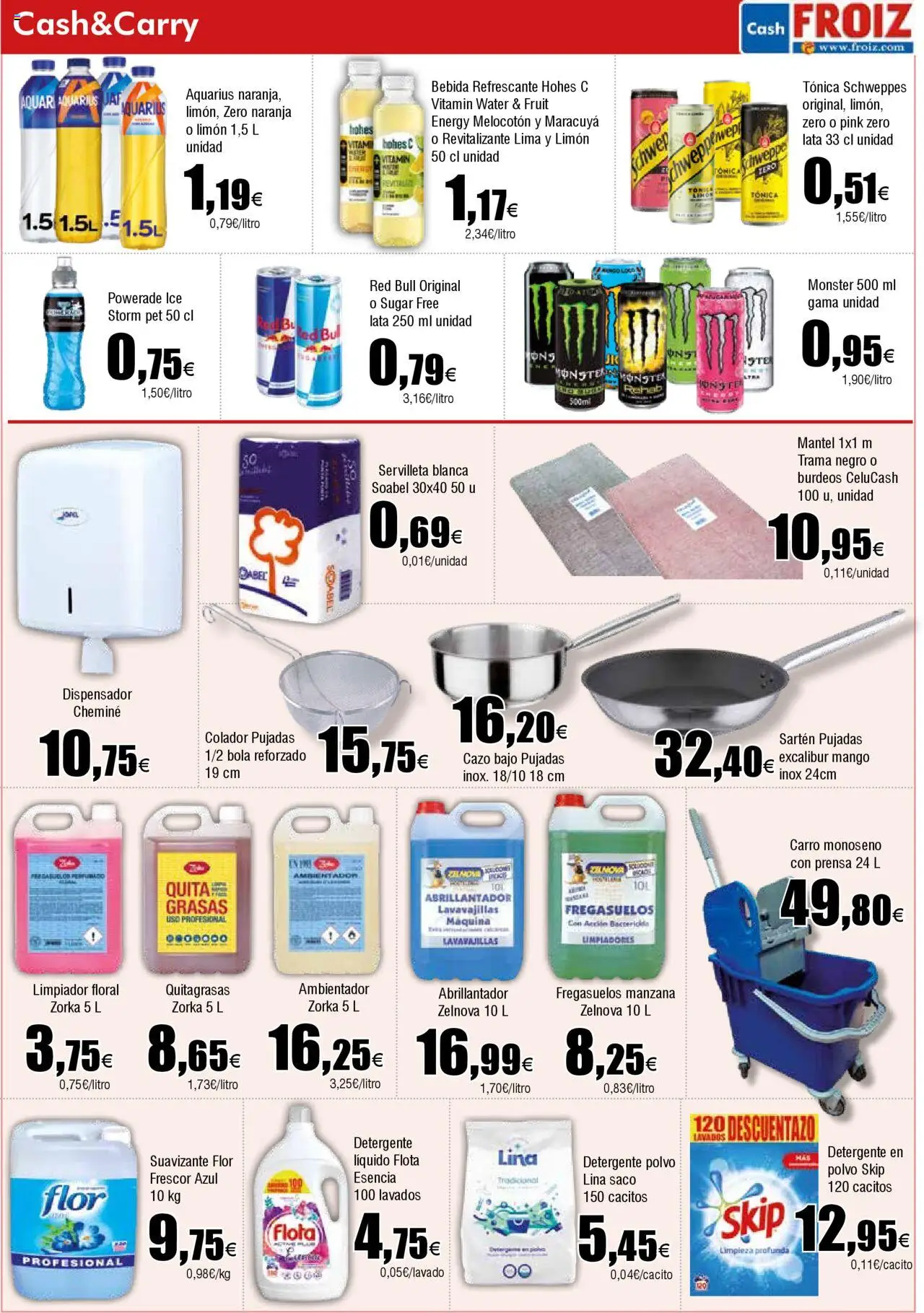 Froiz - Folleto Cash │ válido desde el 12.08.2025 | Página: 13 | Productos: Polvo, Mantel, Dispensador, Lavavajillas
