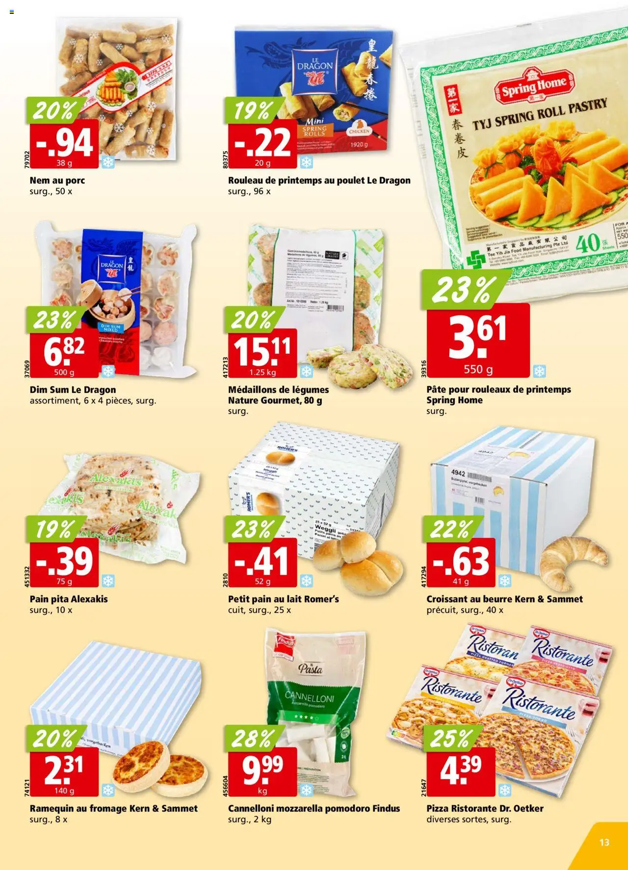 Aligro Aktionen Chavannes, Matran, Genève, Sion – gültig ab 15.09.2025 | Seite: 13 | Produkte: Pizza, Tee, Pasta
