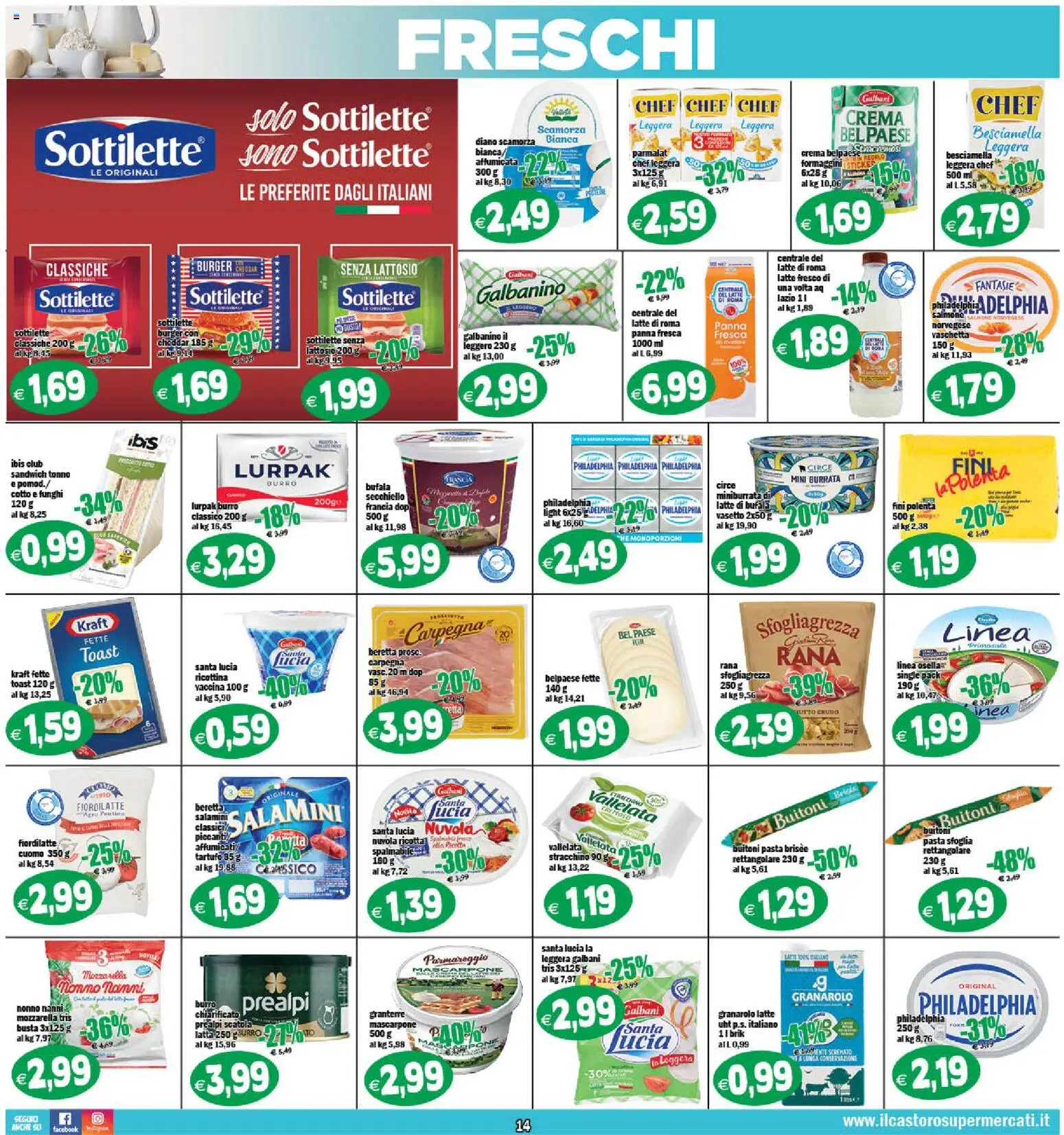 Volantino Il Castoro del 27.12.2025 | Pagina: 14 | Prodotti: Tartufo, Panna, Mozzarella, Mascarpone