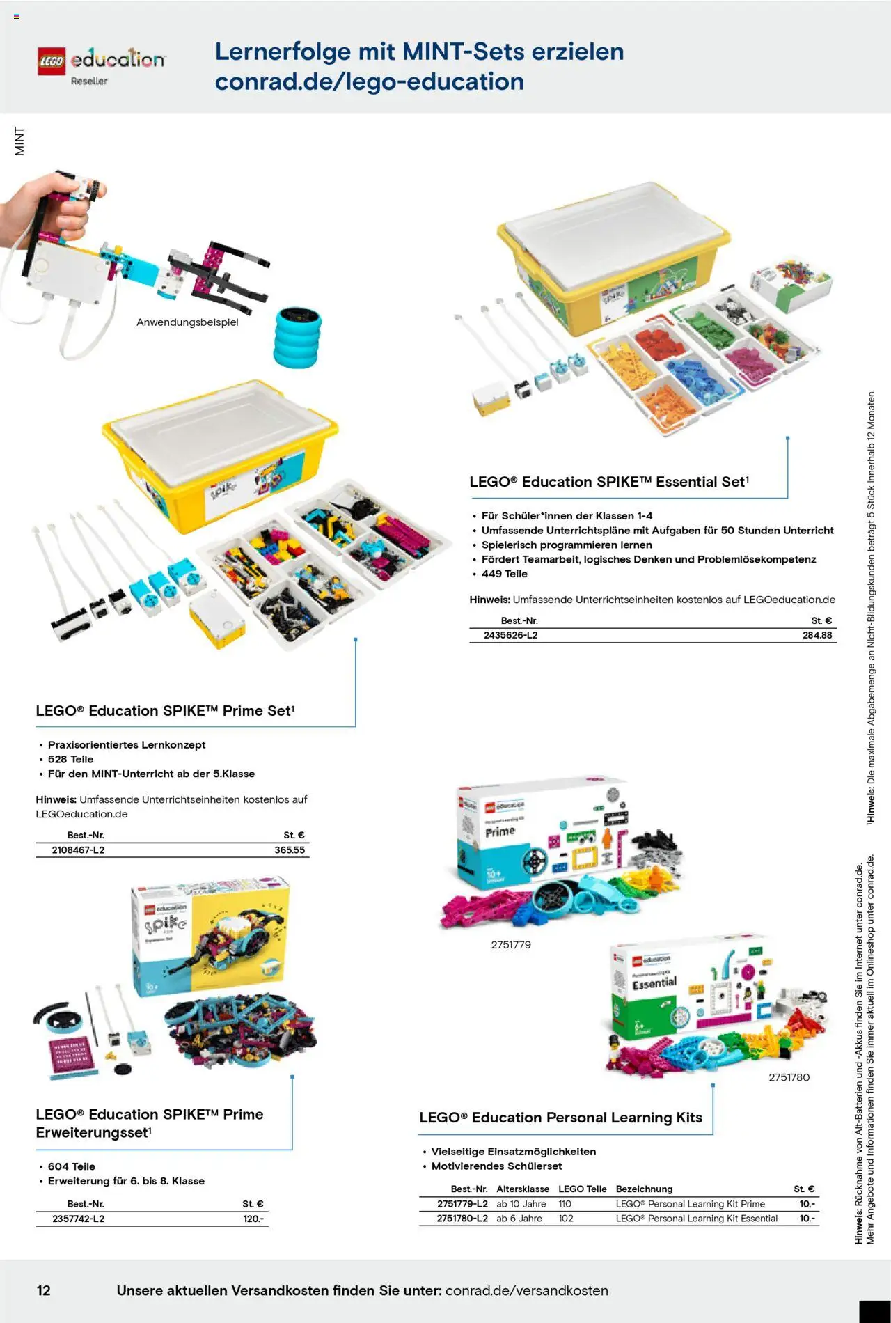 Conrad Education Katalog – gültig ab 01.01.2025 | Seite: 12