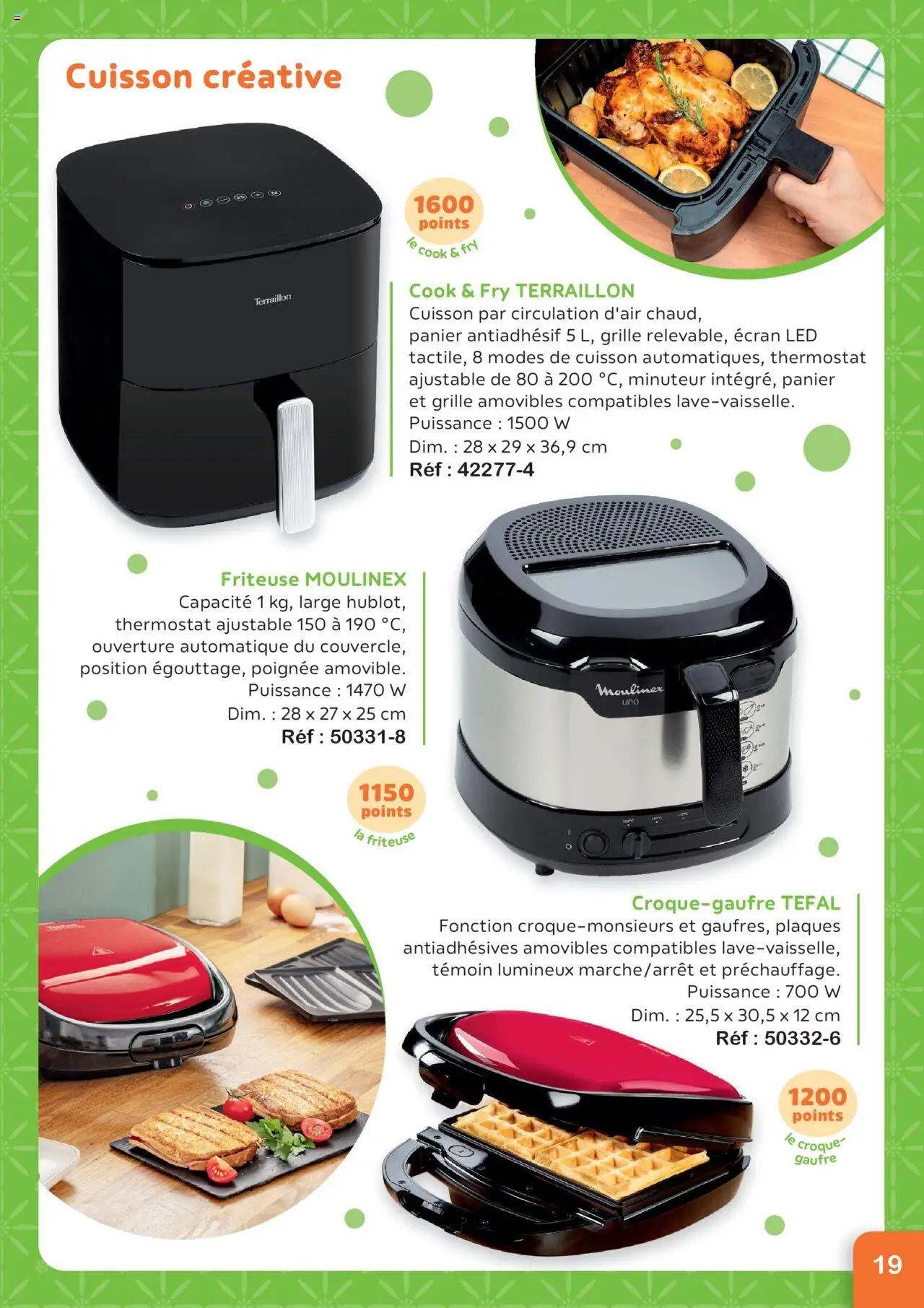 {H1} | Page: 19 | Produits: Friteuse, Tefal, Panier