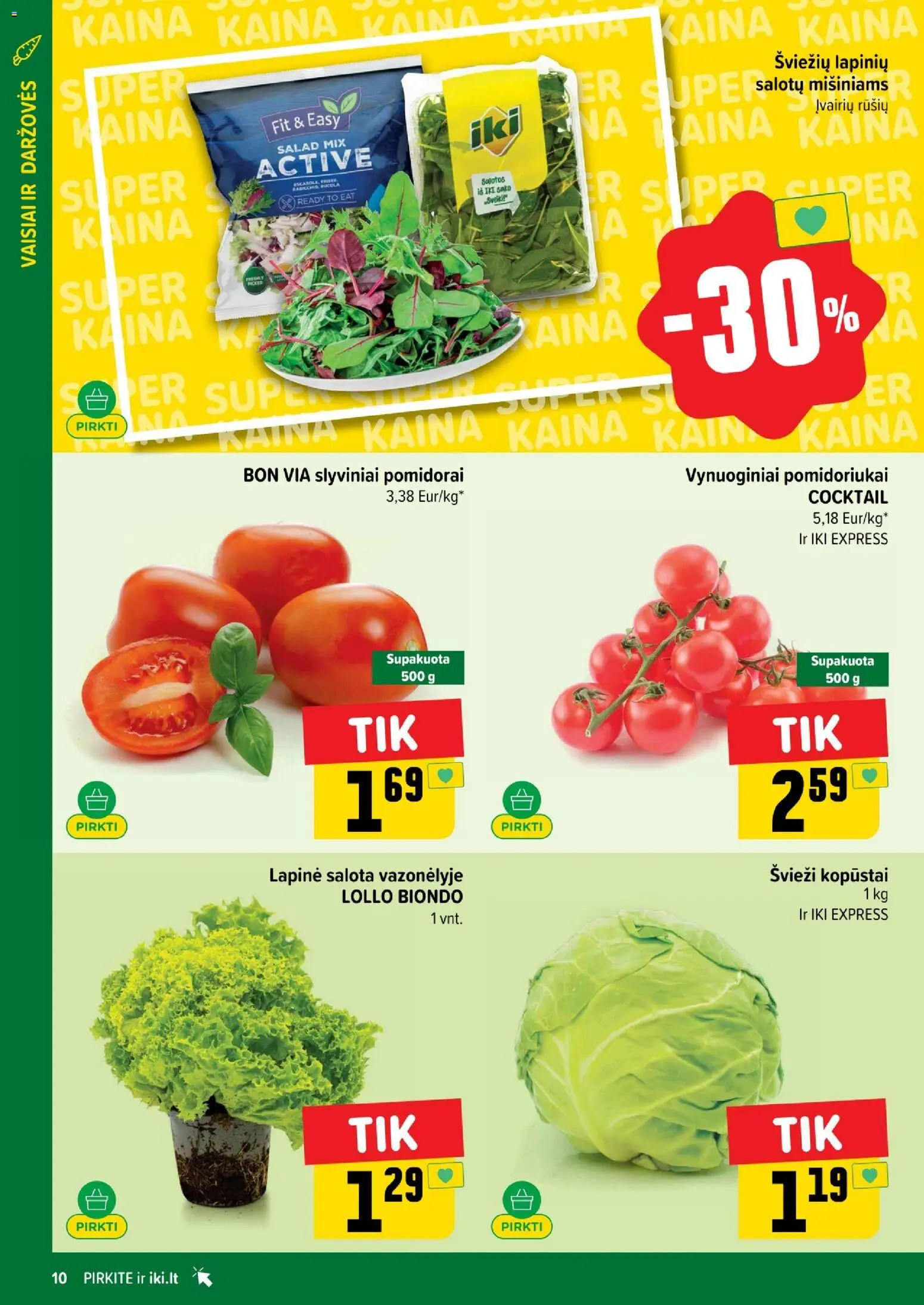 IKI akcijos nuo 12.01.2026 | Puslapis: 10 | Prekių: Salota, Pomidorai