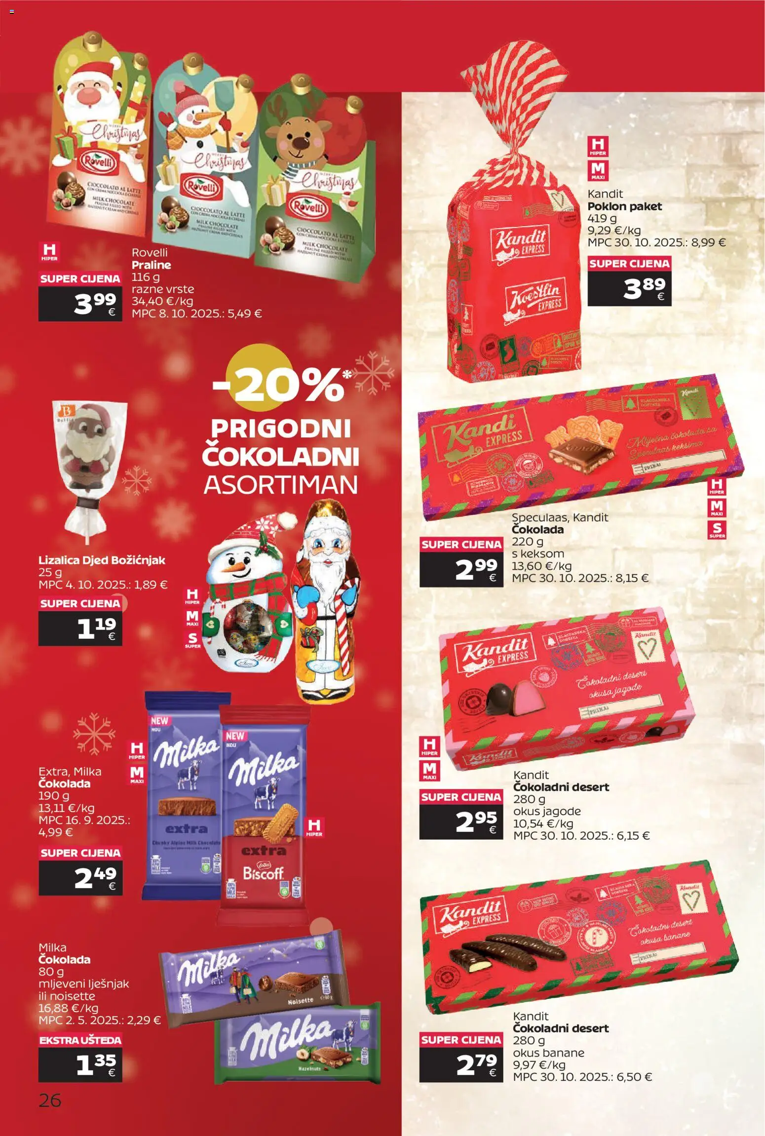 Tommy katalog | vrijedi od 24.11.2025 | Stranica: 26 | Proizvodi: Praline, Banane, Jagode, Milka