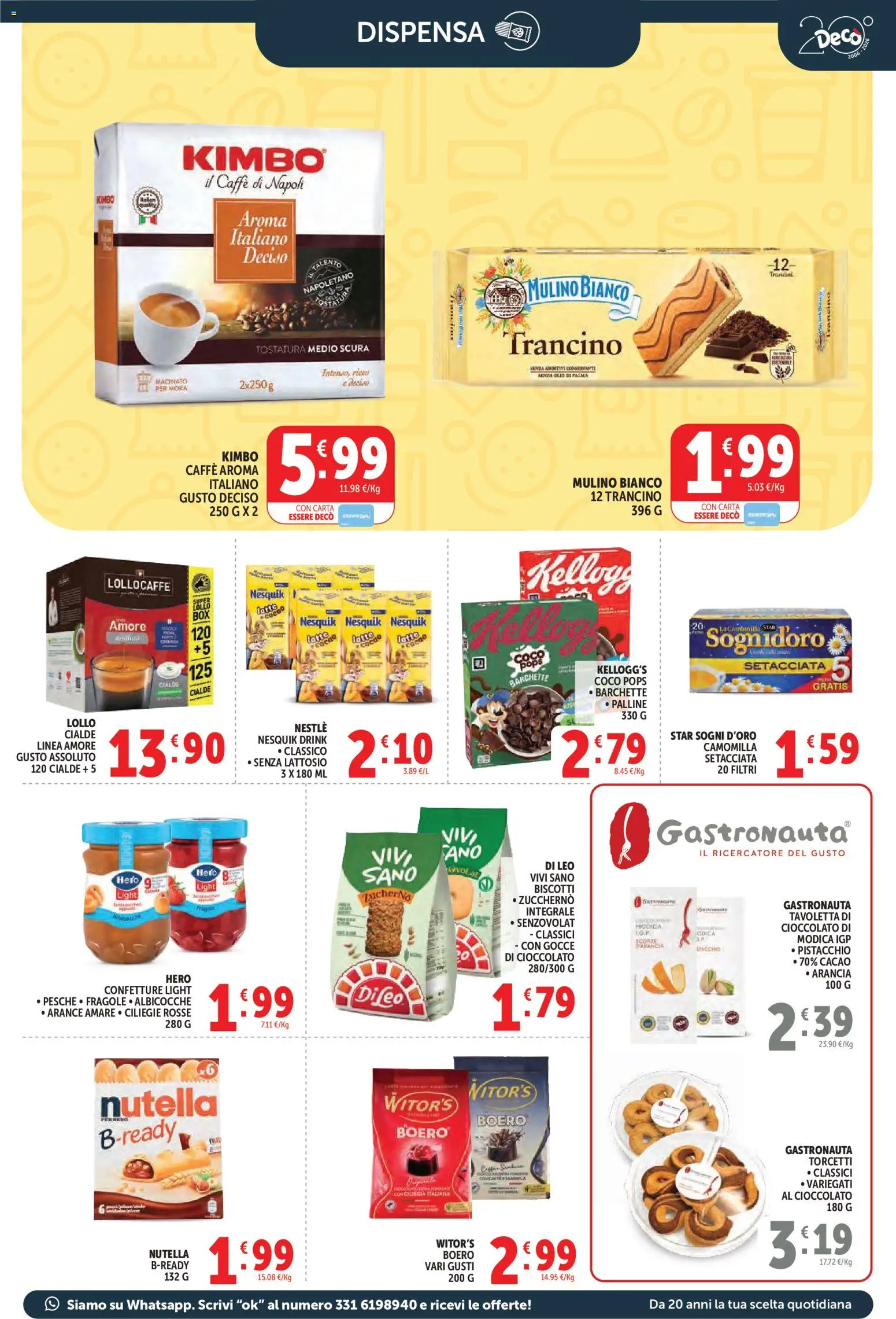 Volantino Decò del 09.04.2026 | Pagina: 7 | Prodotti: Cioccolato, Biscotti, Albicocche, Macinato