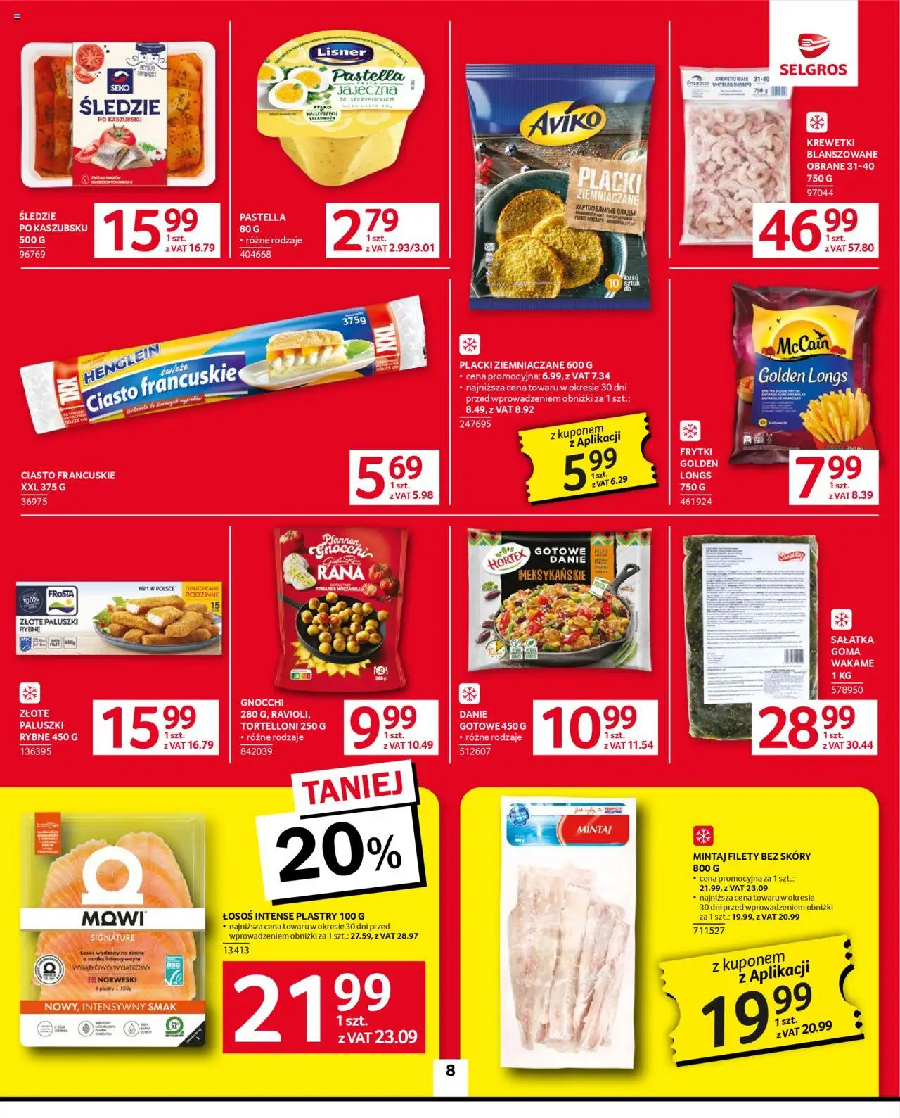 Selgros cash&carry Gazetka od 05.06.2025 | Strona: 8 | Produkty: Wakame, Paluszki rybne, Frytki, Sałatka