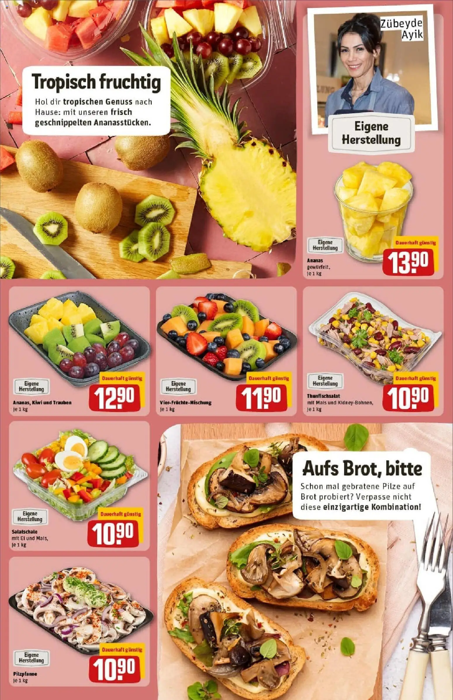 Rewe prospekt Darmstadt	 – gültig ab 26.10.2025 | Seite: 14 | Produkte: Trauben, Ananas, Brot, Kiwi