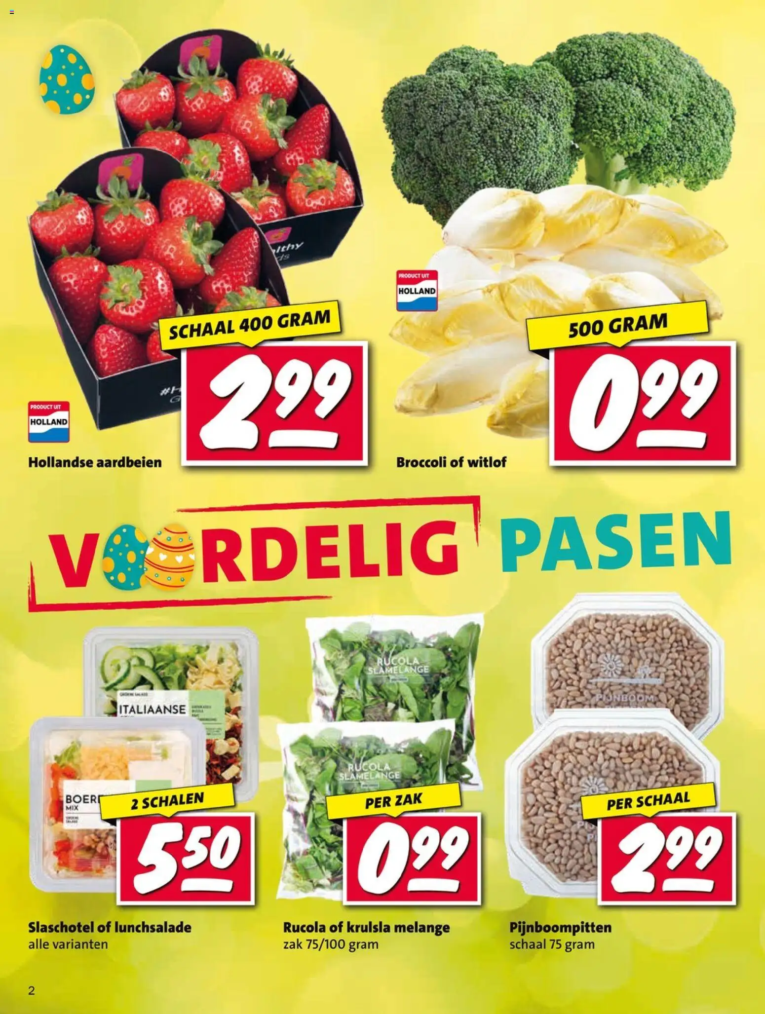 {H1} | Pagina: 2 | Producten: Rucola, Broccoli, Aardbeien, Zak