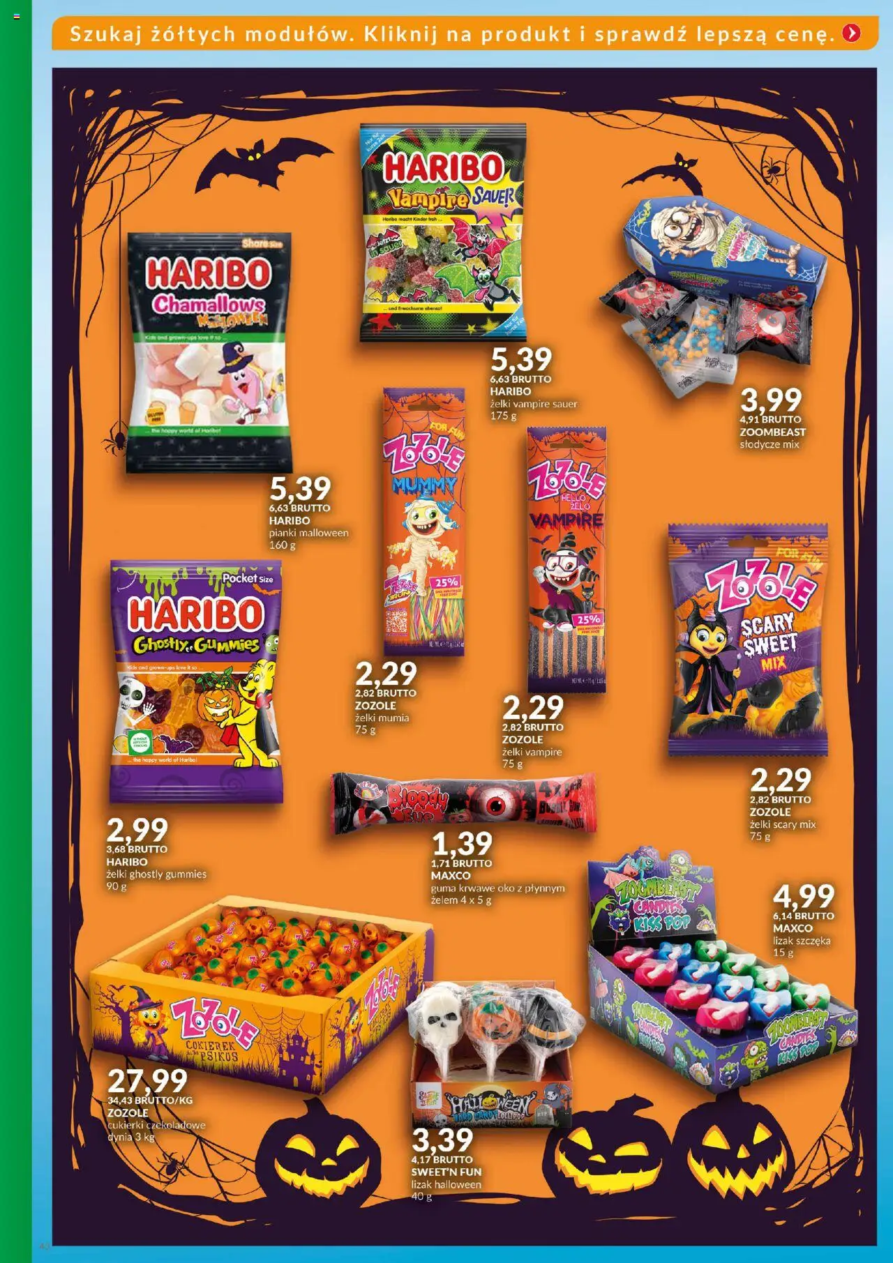 Eurocash Gazetka - Katalog Artykułów Spożywczych od 21.09.2025 | Strona: 43 | Produkty: Słodycze, Dynia, Żelki, Cukierki