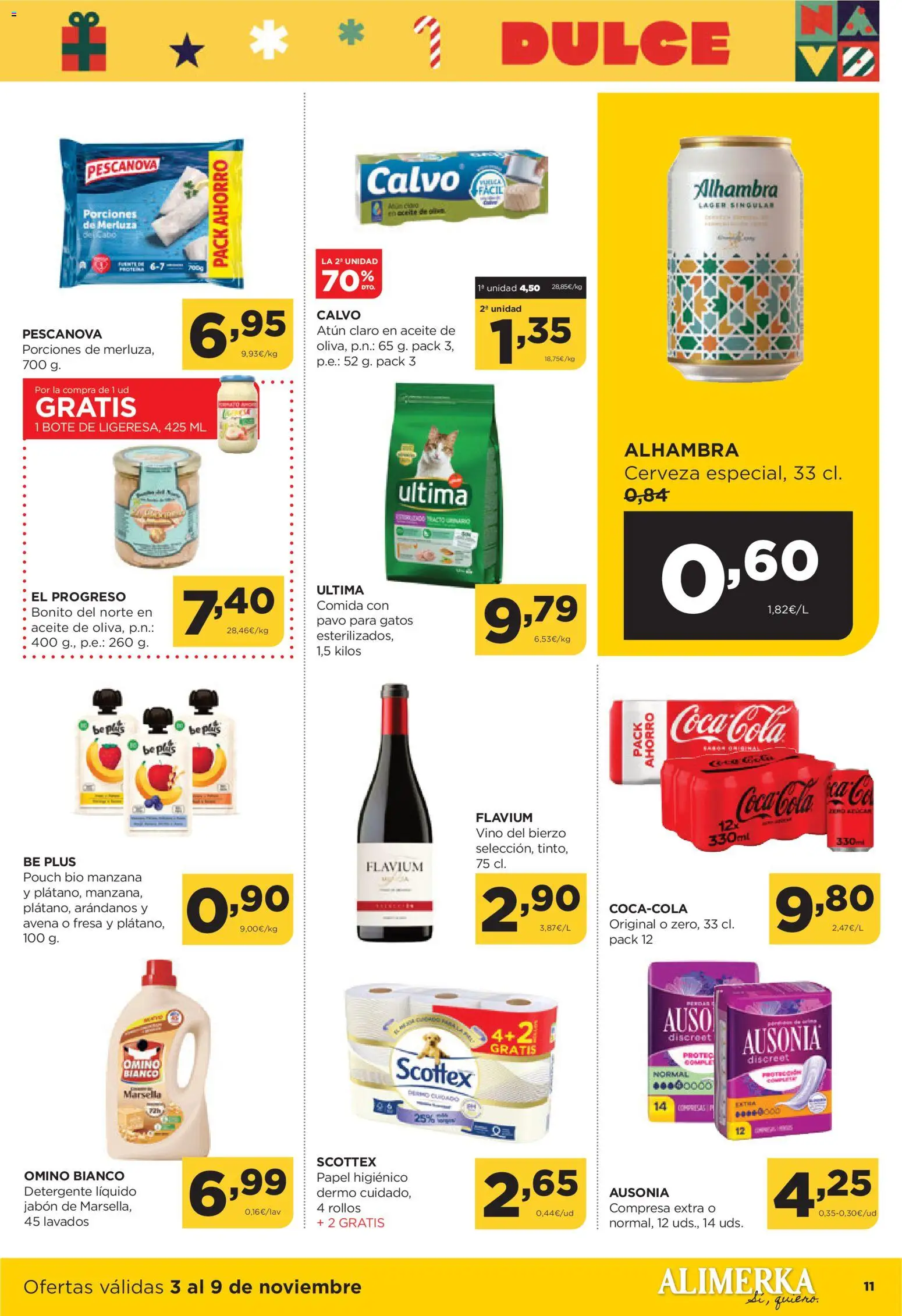 Alimerka folleto Castilla y León │ válido desde el 03.11.2025 | Página: 11 | Productos: Jabón, Vino, Cerveza, Detergente líquido
