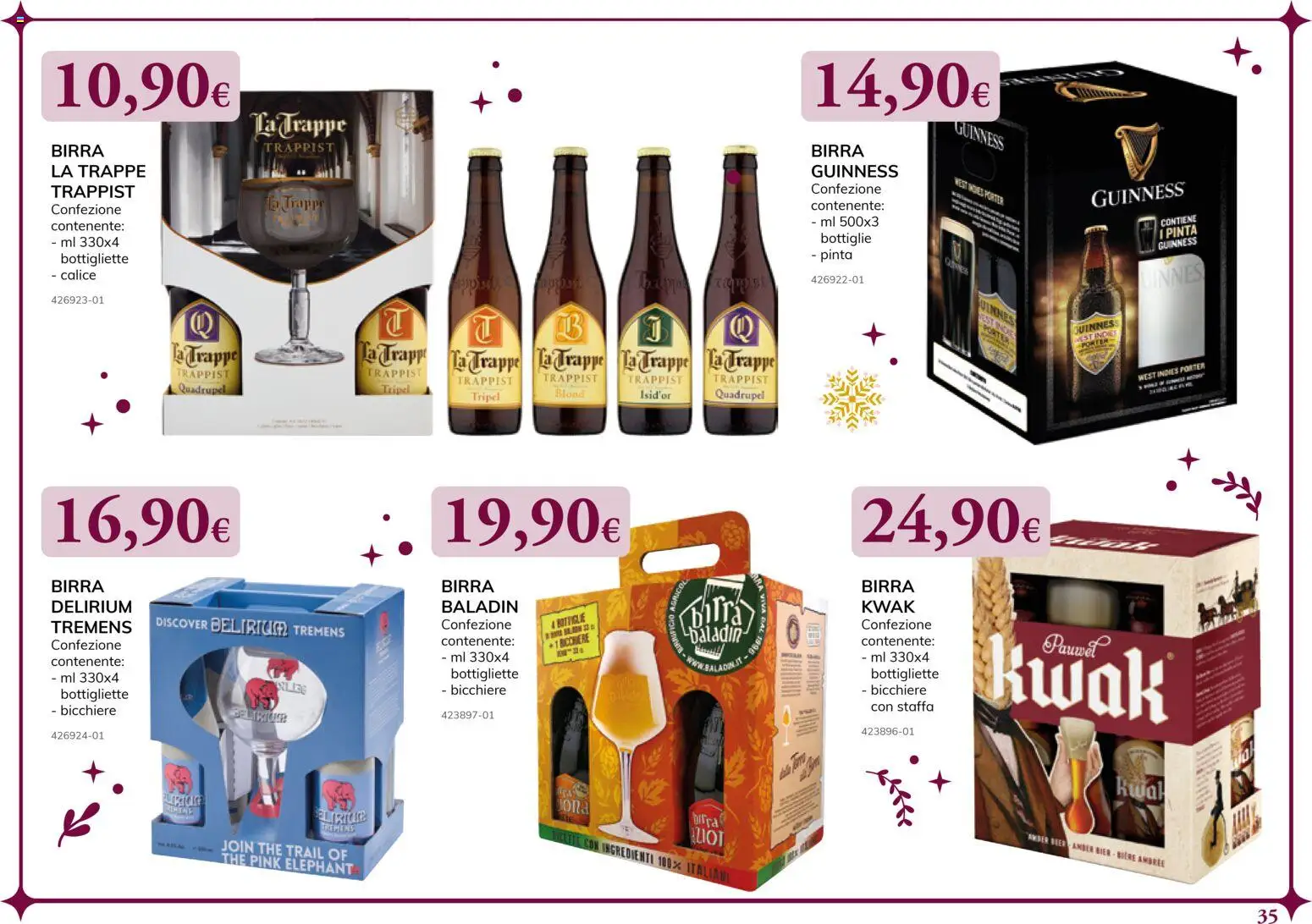 Volantino Basko del 24.11.2025 | Pagina: 35 | Prodotti: Calice, Birra, Tè, The