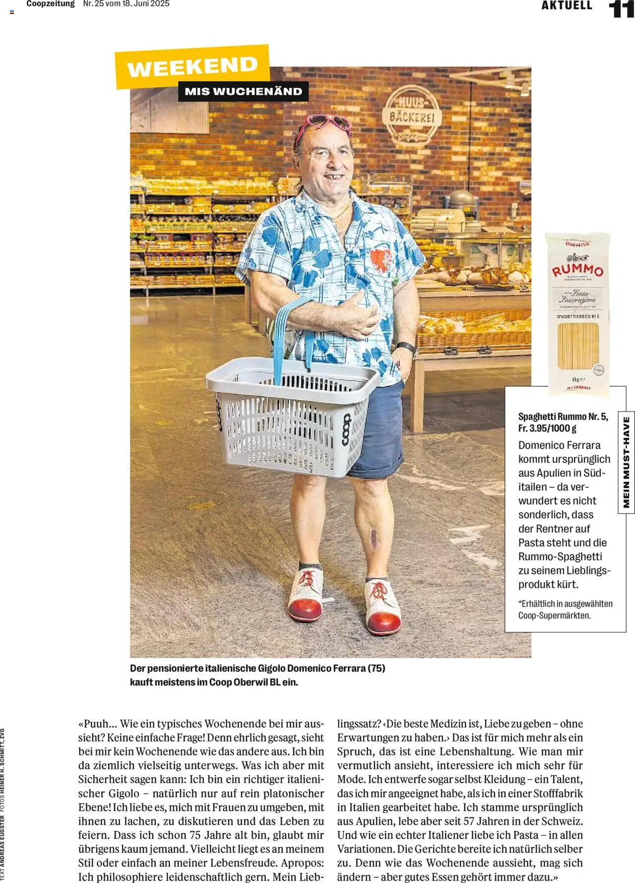 Coop Magazin ab 18.06.2025 | Seite: 11 | Produkte: Bäckerei, Pasta