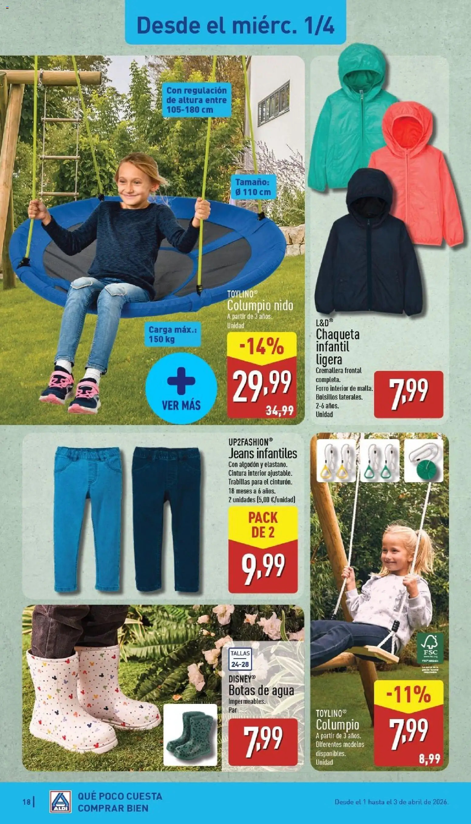 Aldi folleto Península │ válido desde el 30.03.2026 | Página: 18 | Productos: Chaqueta, Botas