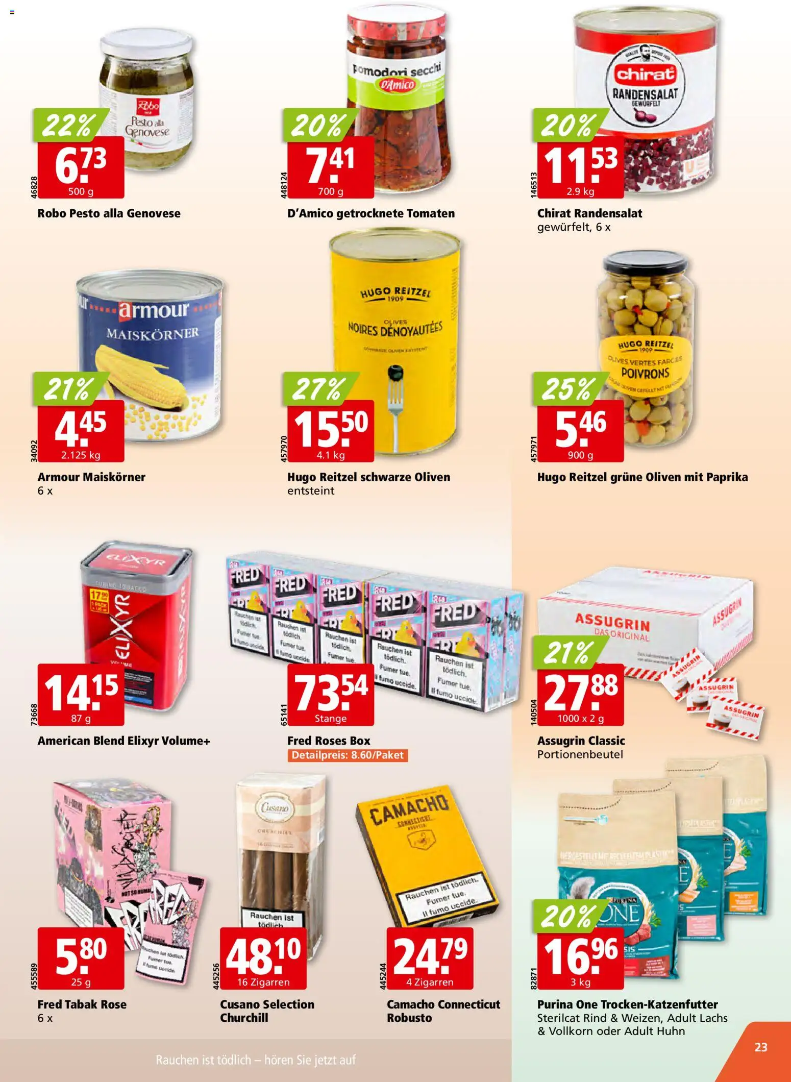 Aligro Aktionen Schlieren, Gossau SG, Frauenfeld, Rapperswil-Jona, Sargans, Bern, Brüttisellen, Pratteln, Emmen, Spreitenbach – gültig ab 01.12.2025 | Seite: 23 | Produkte: Box, Lachs, Tomaten