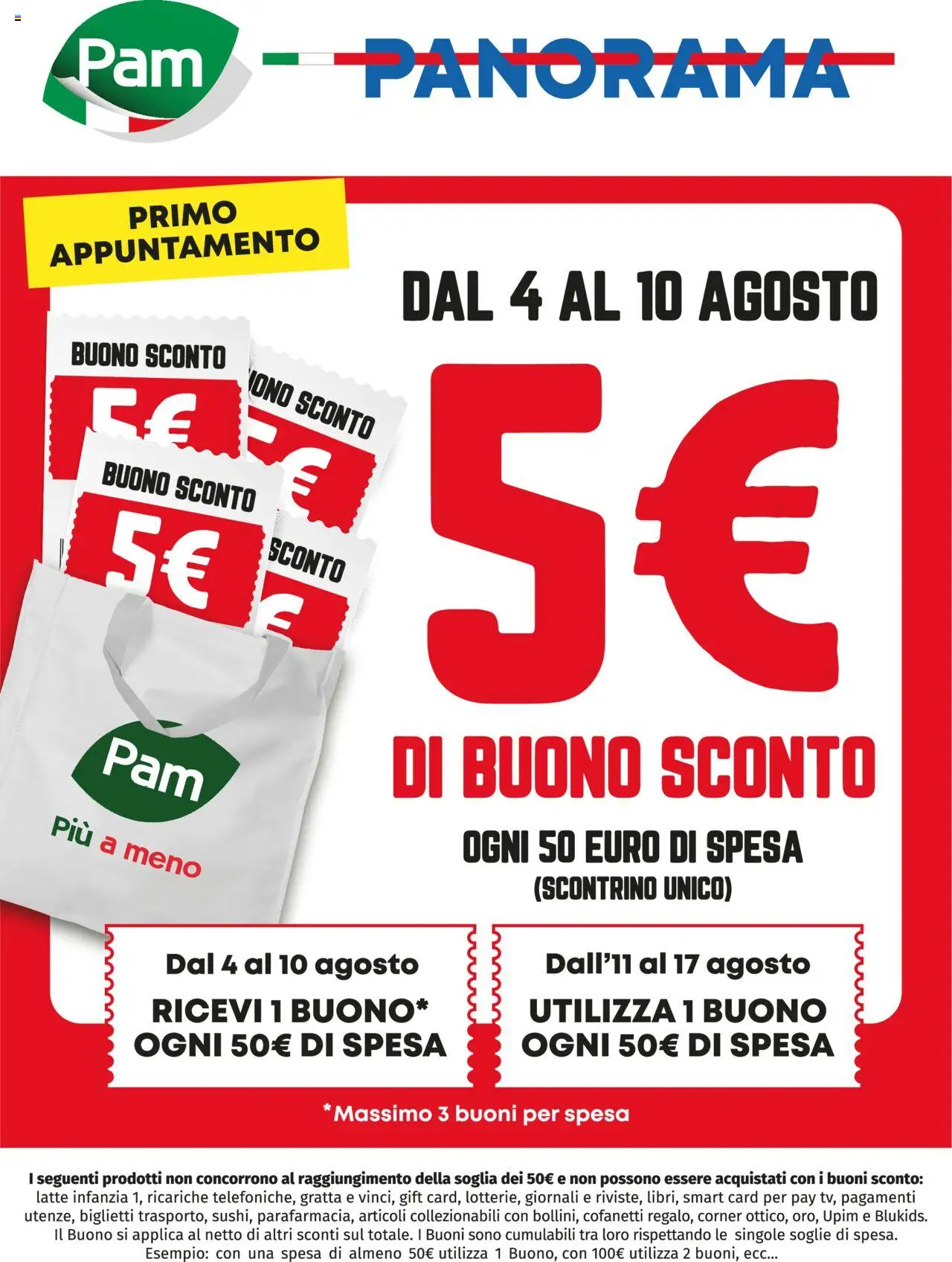 Volantino Panorama del 04.08.2025 | Pagina: 1 | Prodotti: Latte