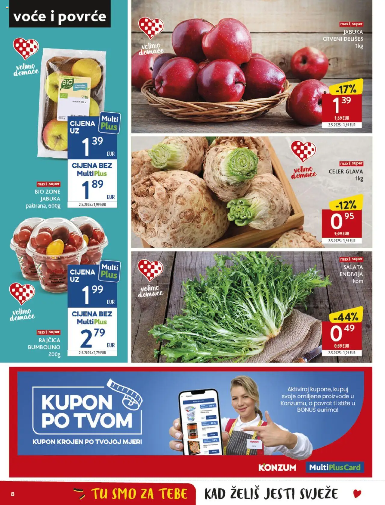 Konzum HR akciós ujság - amely érvényes a következő dátumtól: 24.09.2025 | Oldal: 8 | Termékek: Saláta