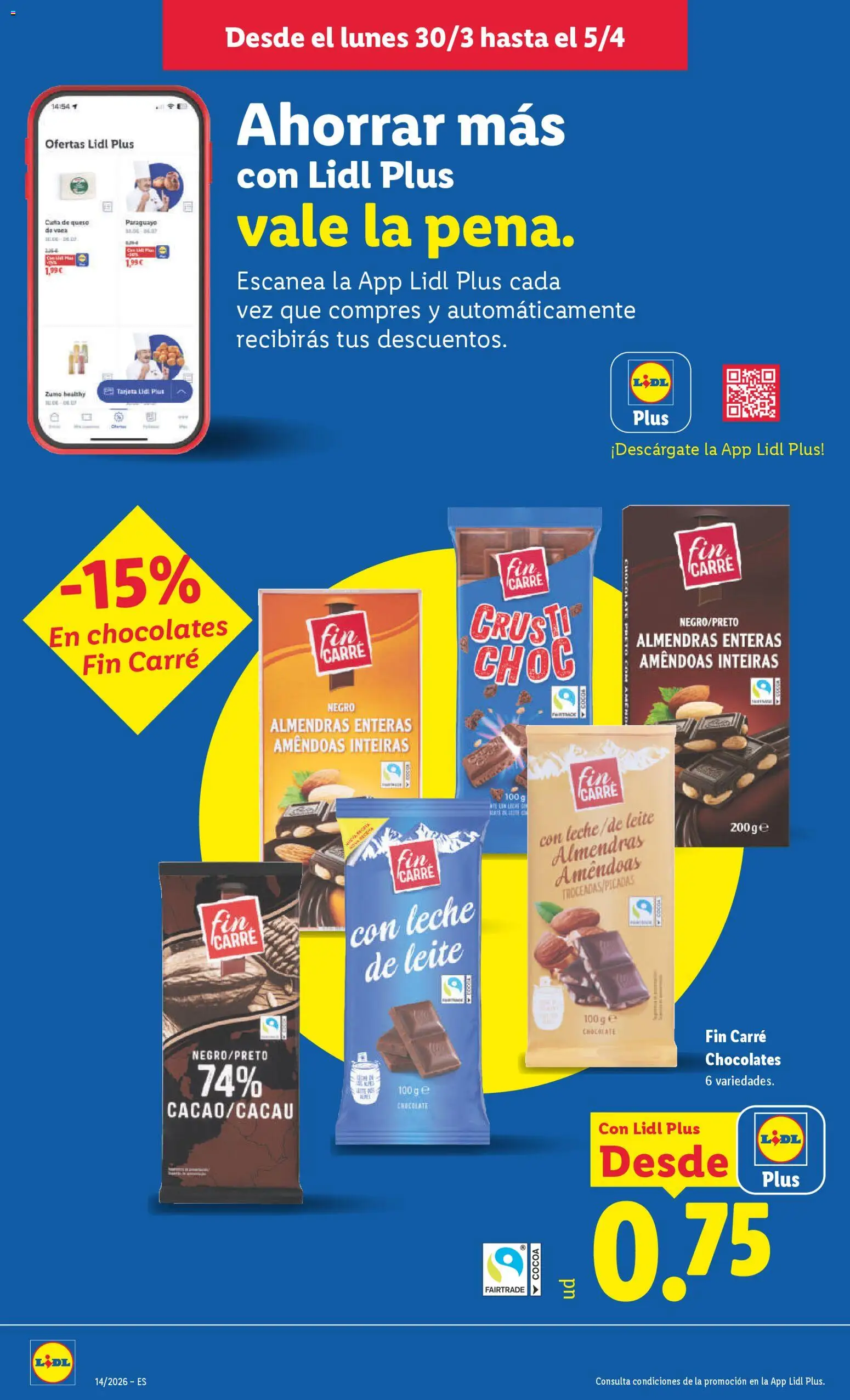 Lidl folleto │ válido desde el 30.03.2026 | Página: 22 | Productos: Leche, Queso, Ροζ πιπέρι, Chocolate con leche