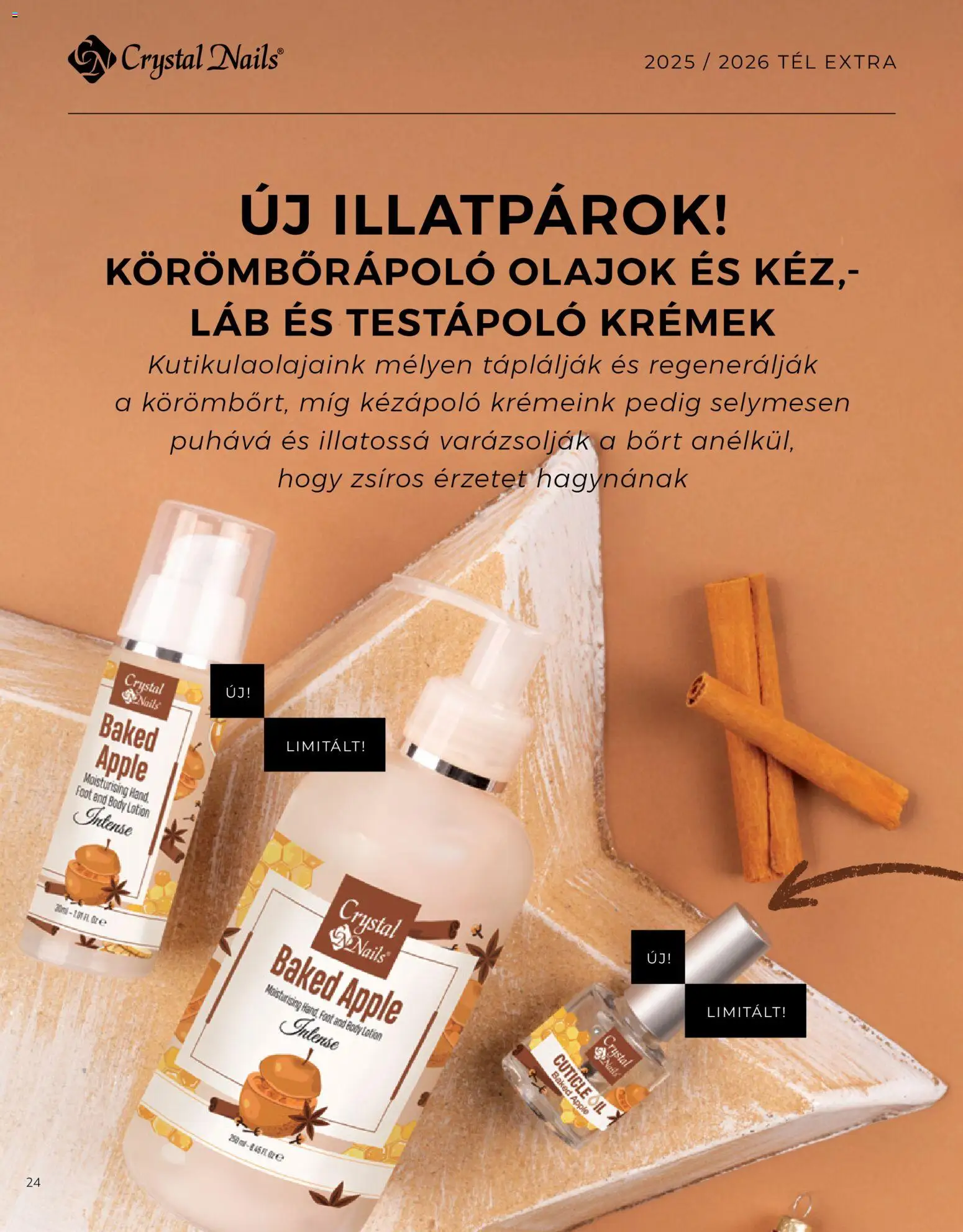 Crystal Nails akciós ujság - amely érvényes a következő dátumtól: 01.12.2025 | Oldal: 24 | Termékek: Body, Testápoló