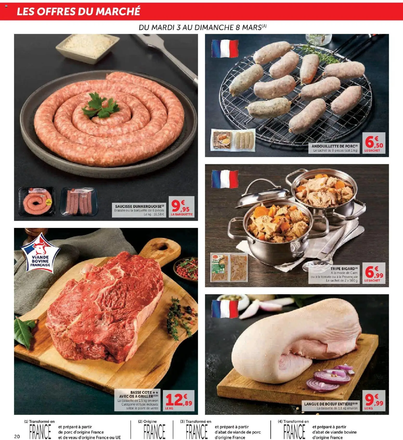 {H1} | Page: 20 | Produits: Viande de porc, Langue de bœuf, Basse côte, Viande bovine