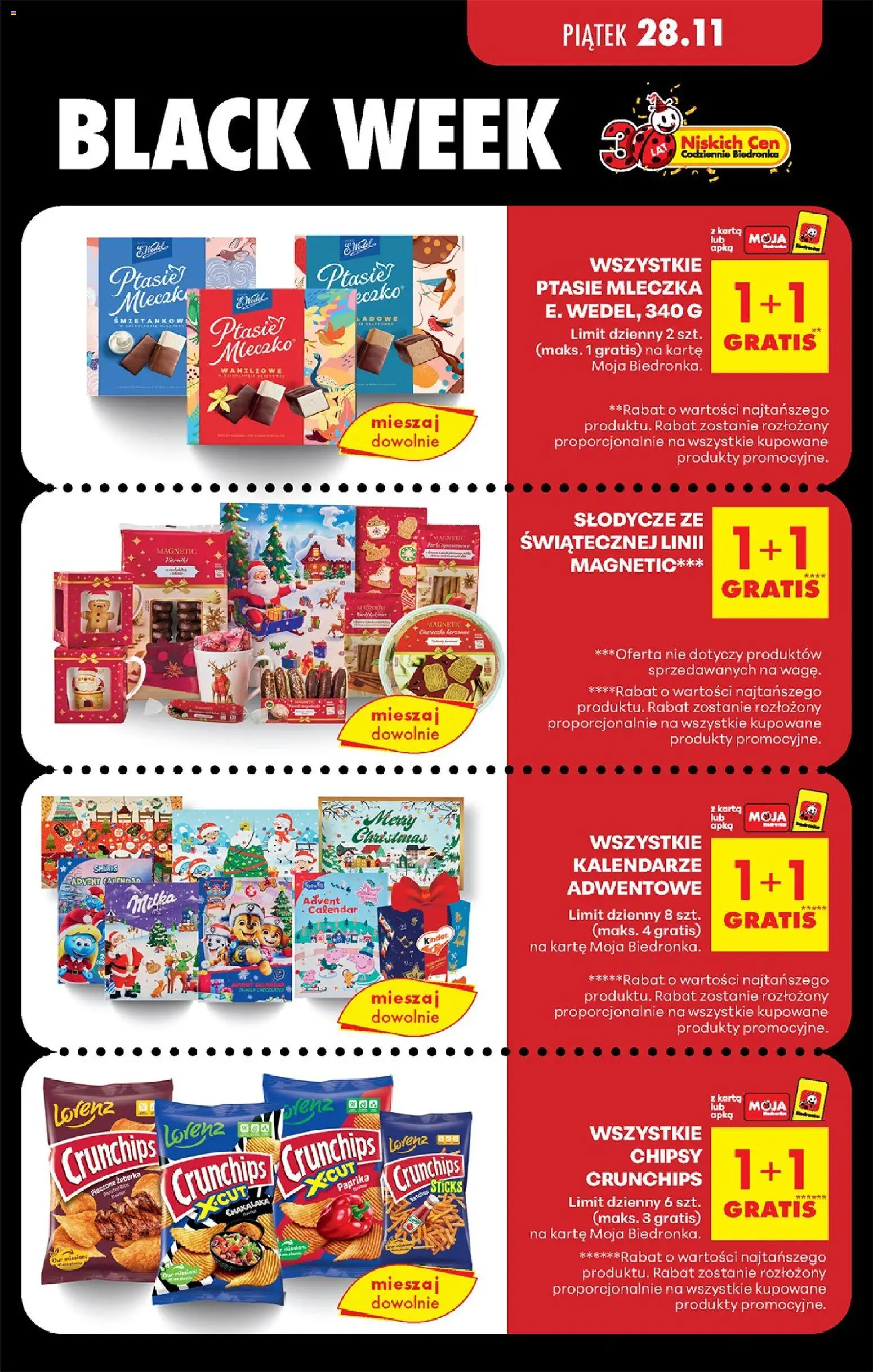 Biedronka Black Friday od 27.11.2025 | Strona: 7 | Produkty: Karta, Magnetic, Chipsy, Kalendarze adwentowe