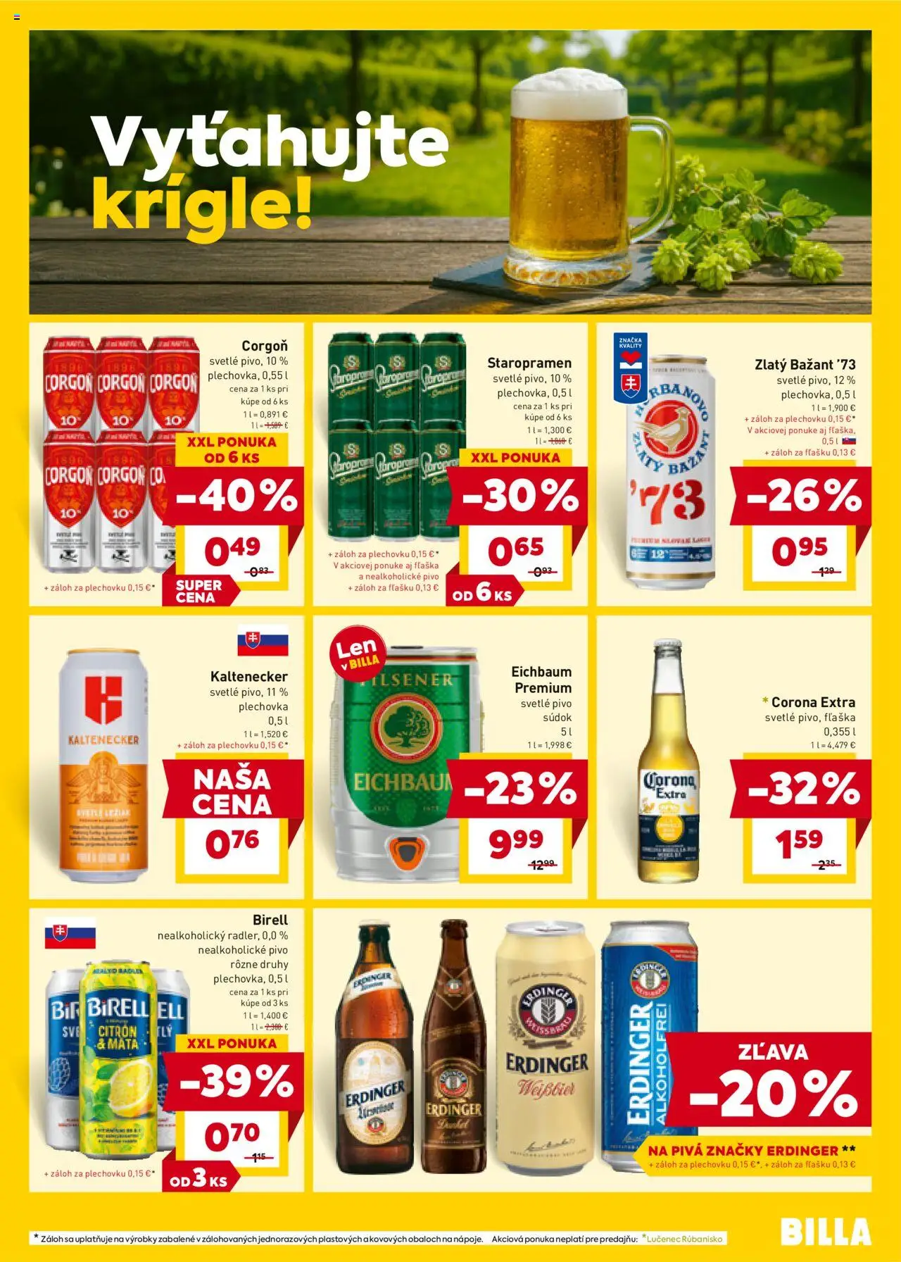 Billa leták │ platný od 16.07.2025 | Strana: 17 | Produkty: Pivo, Zlatý Bažant, Staropramen, Nealkoholické pivo