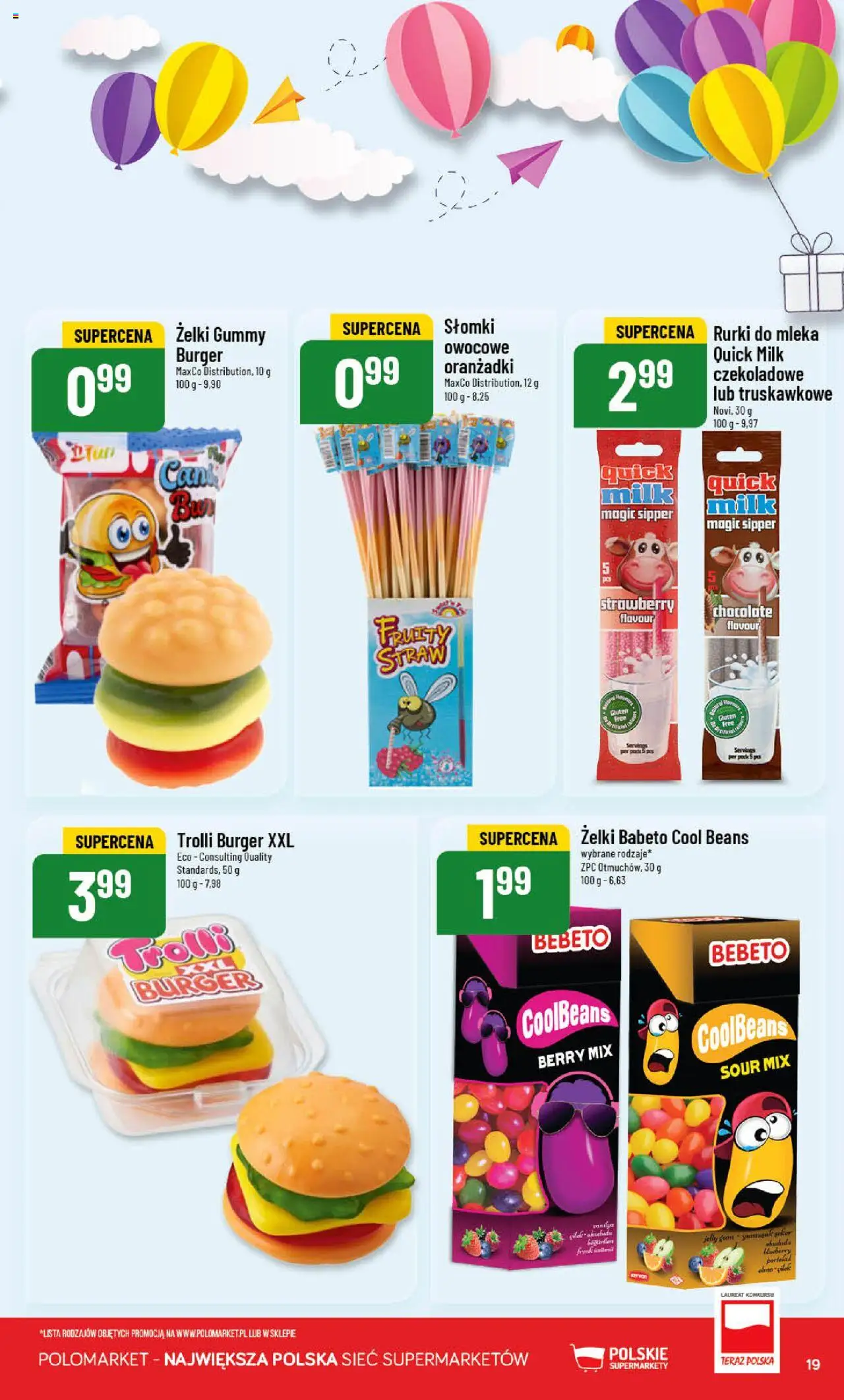 POLOmarket Gazetka od 28.05.2025 | Strona: 19 | Produkty: Mleka, Słomki, Żelki