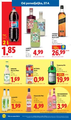Tanqueray Gin, 0.7 l, 1 l = 28.56, alk. 43.1% vol., Vrijedi do nedjelje, 3.5. - Pregled kataloga iz trgovine Lidl, vrijedi od 27.04.2026 | Stranica: 12